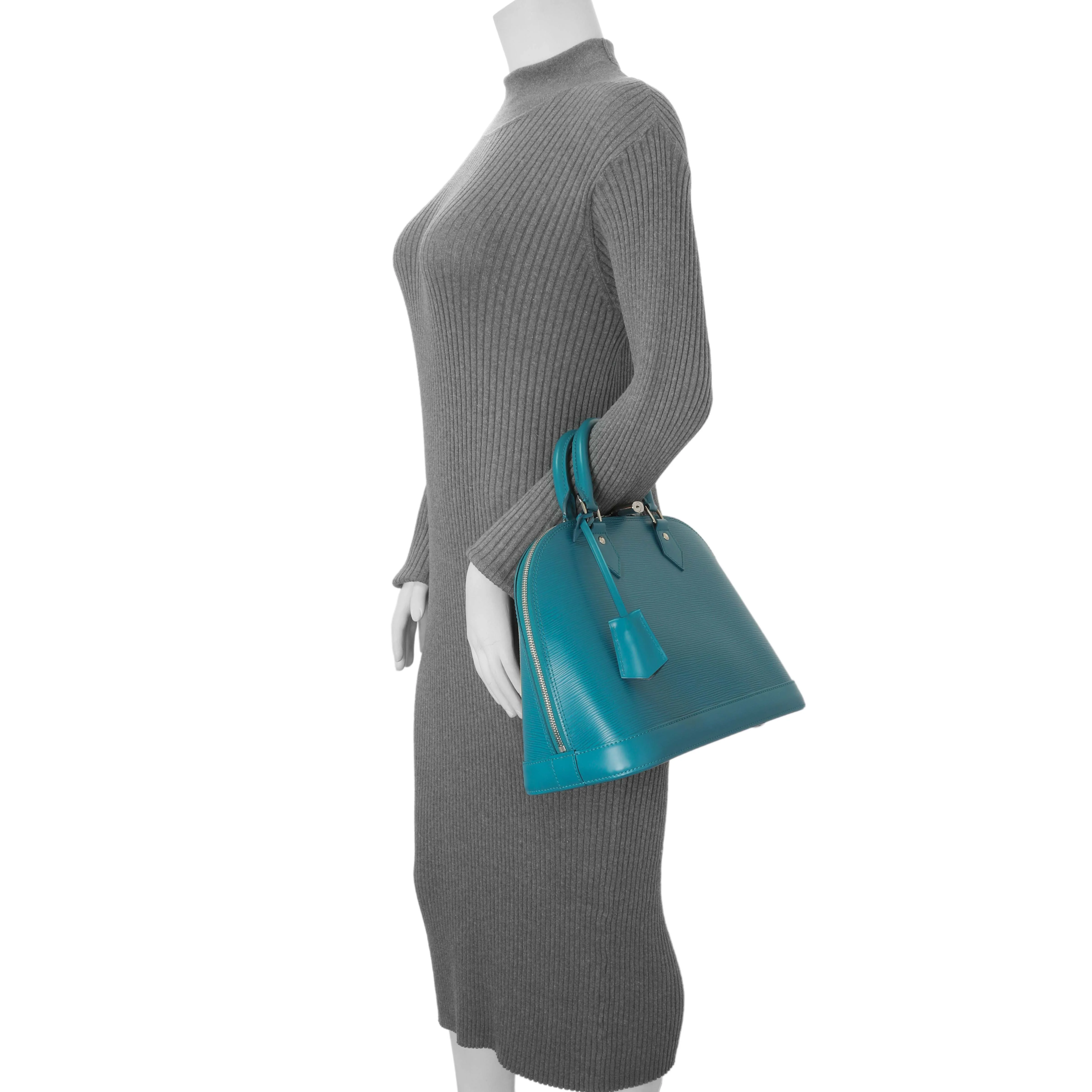 Louis Vuitton Teal Epi Alma PM - Image 7