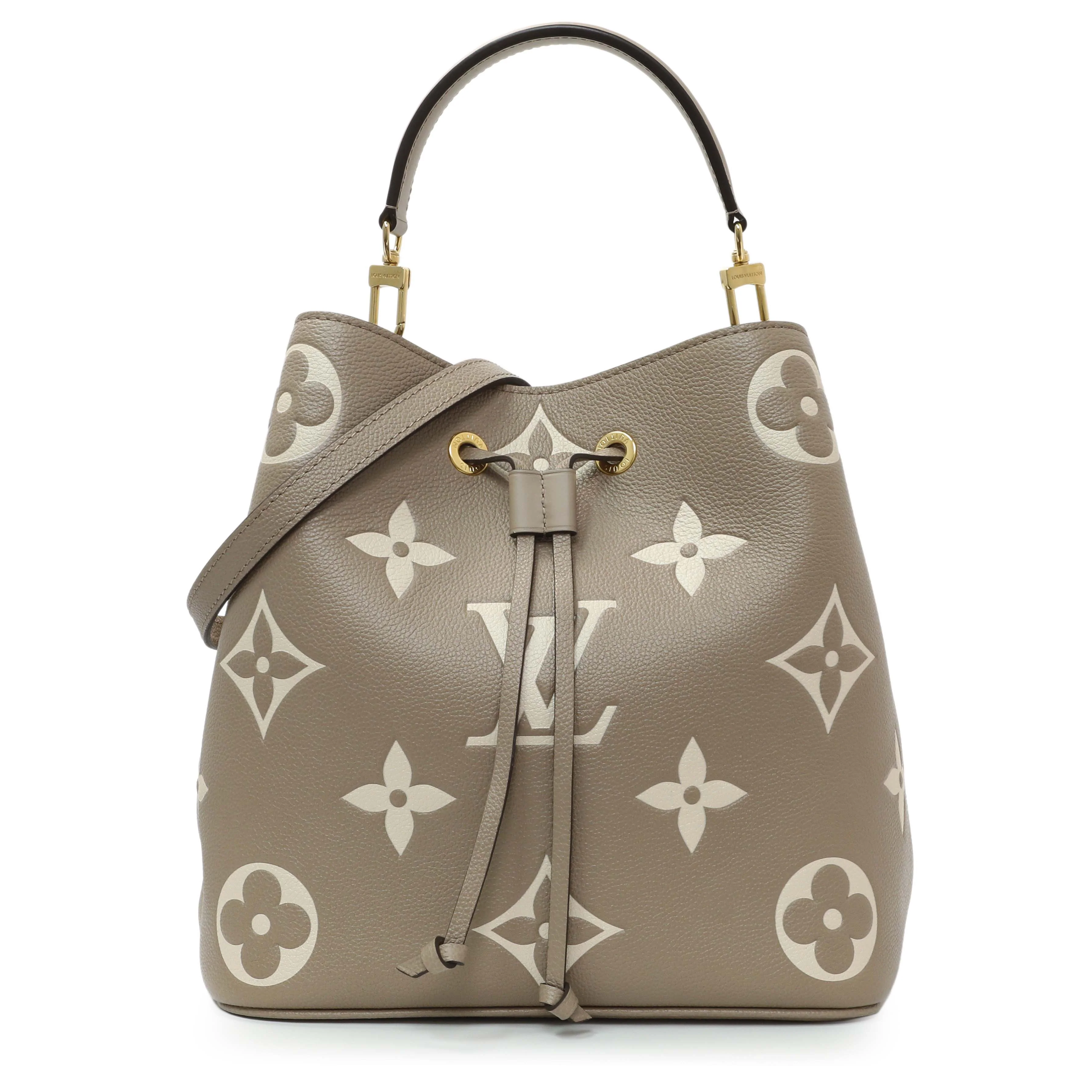 Louis Vuitton Tourterelle Creme Empreinte Monogram Giant NeoNoe MM