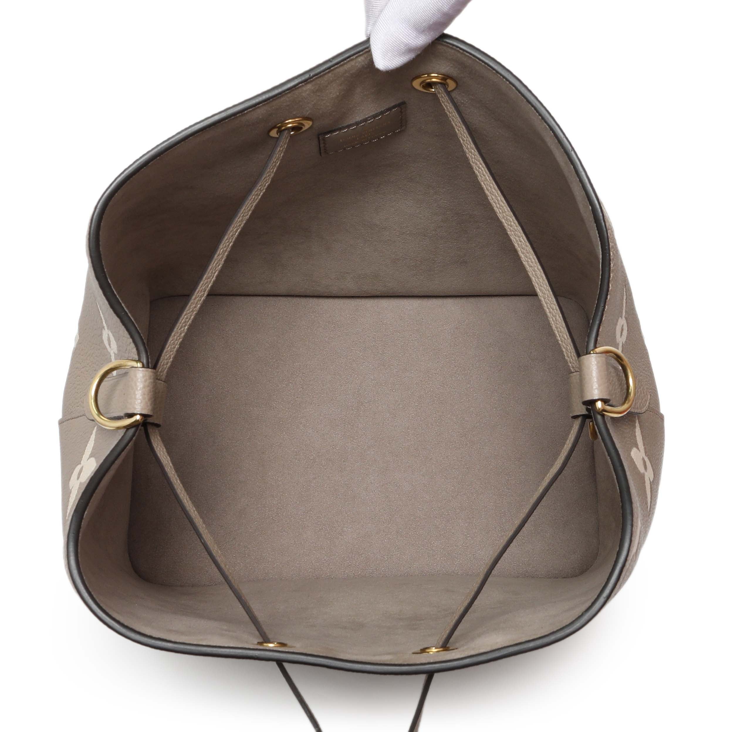 Louis Vuitton Tourterelle Creme Empreinte Monogram Giant NeoNoe MM - Image 4