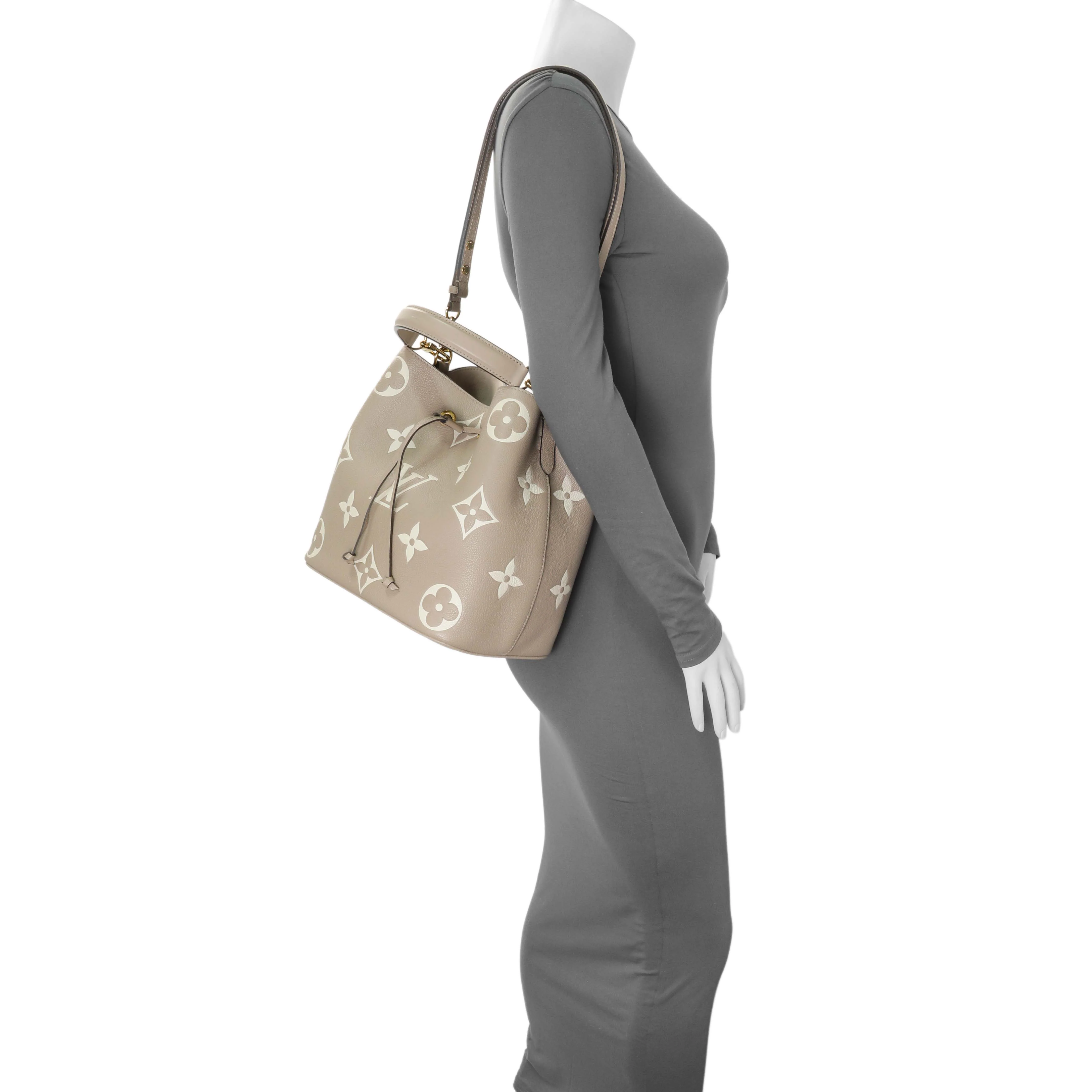 Louis Vuitton Tourterelle Creme Empreinte Monogram Giant Neonoe MM - Image 10