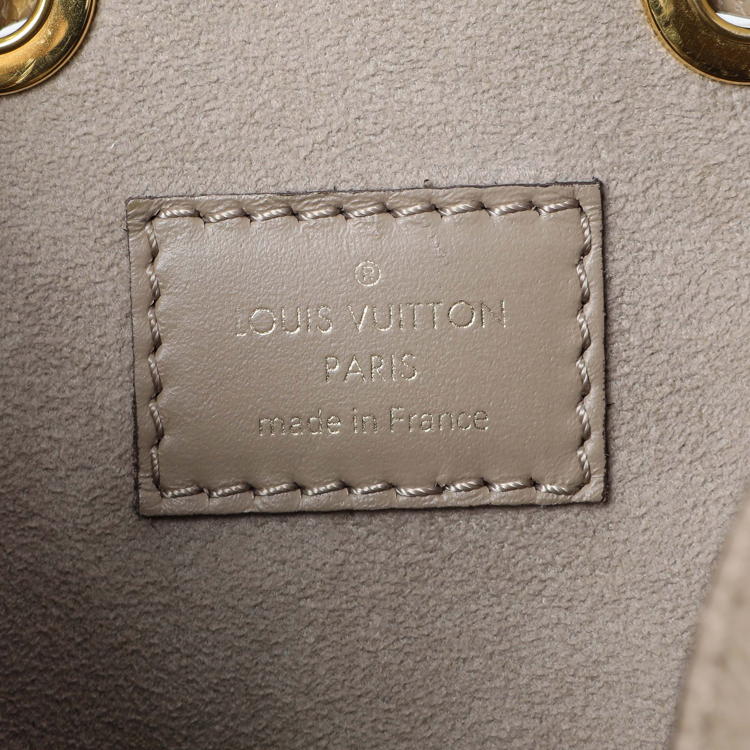 Louis Vuitton Tourterelle Creme Empreinte Monogram Giant Neonoe MM - Image 9