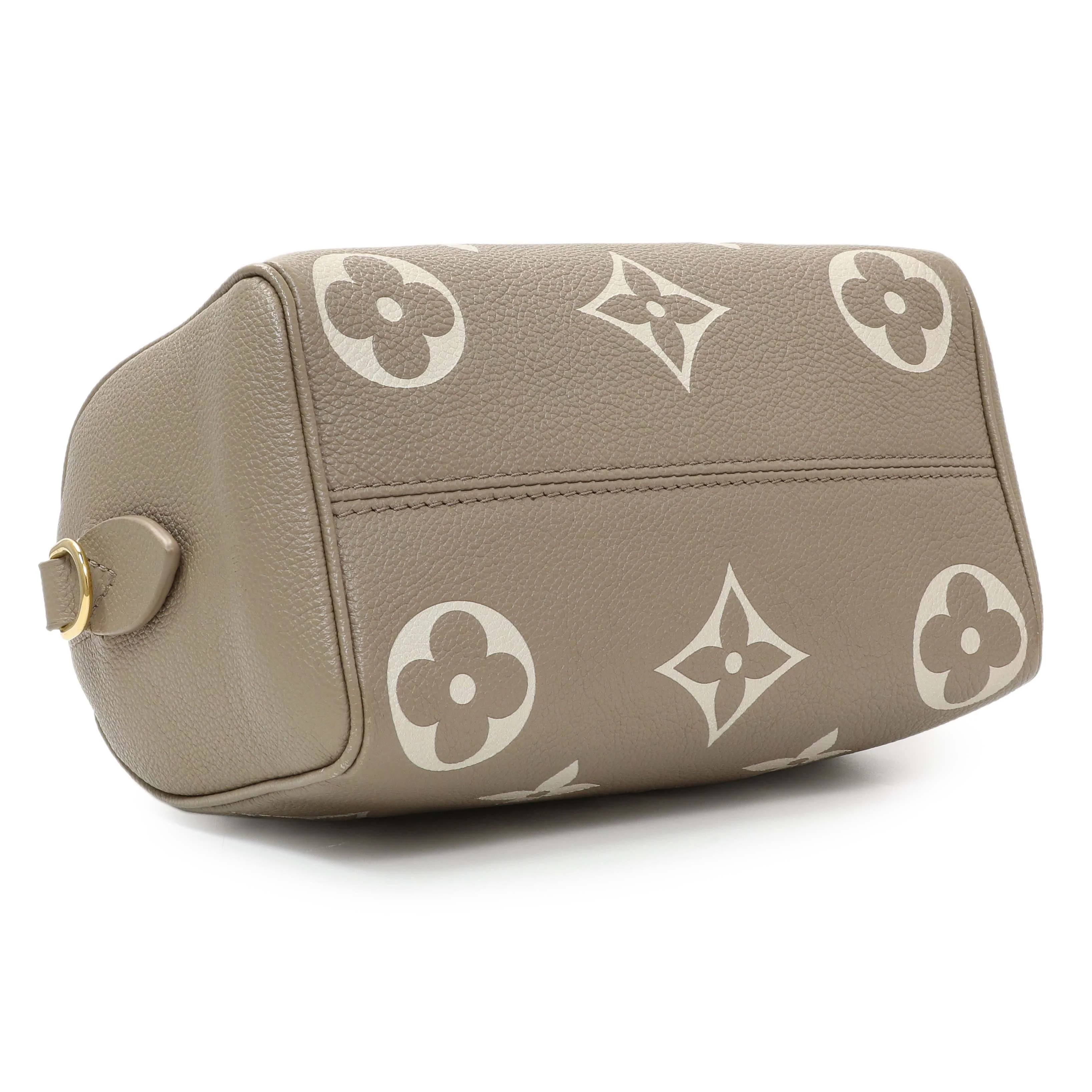 Louis Vuitton Tourterelle Creme Empreinte Monogram Giant Speedy 20 Bandouliere - Image 3