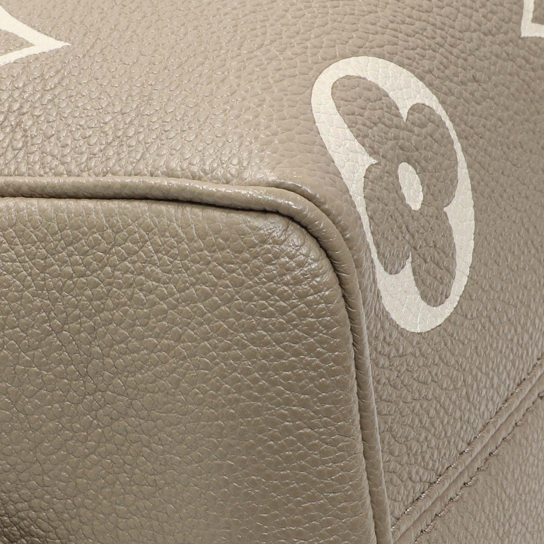 Louis Vuitton Tourterelle Creme Empreinte Monogram Giant Speedy 20 Bandouliere - Image 4