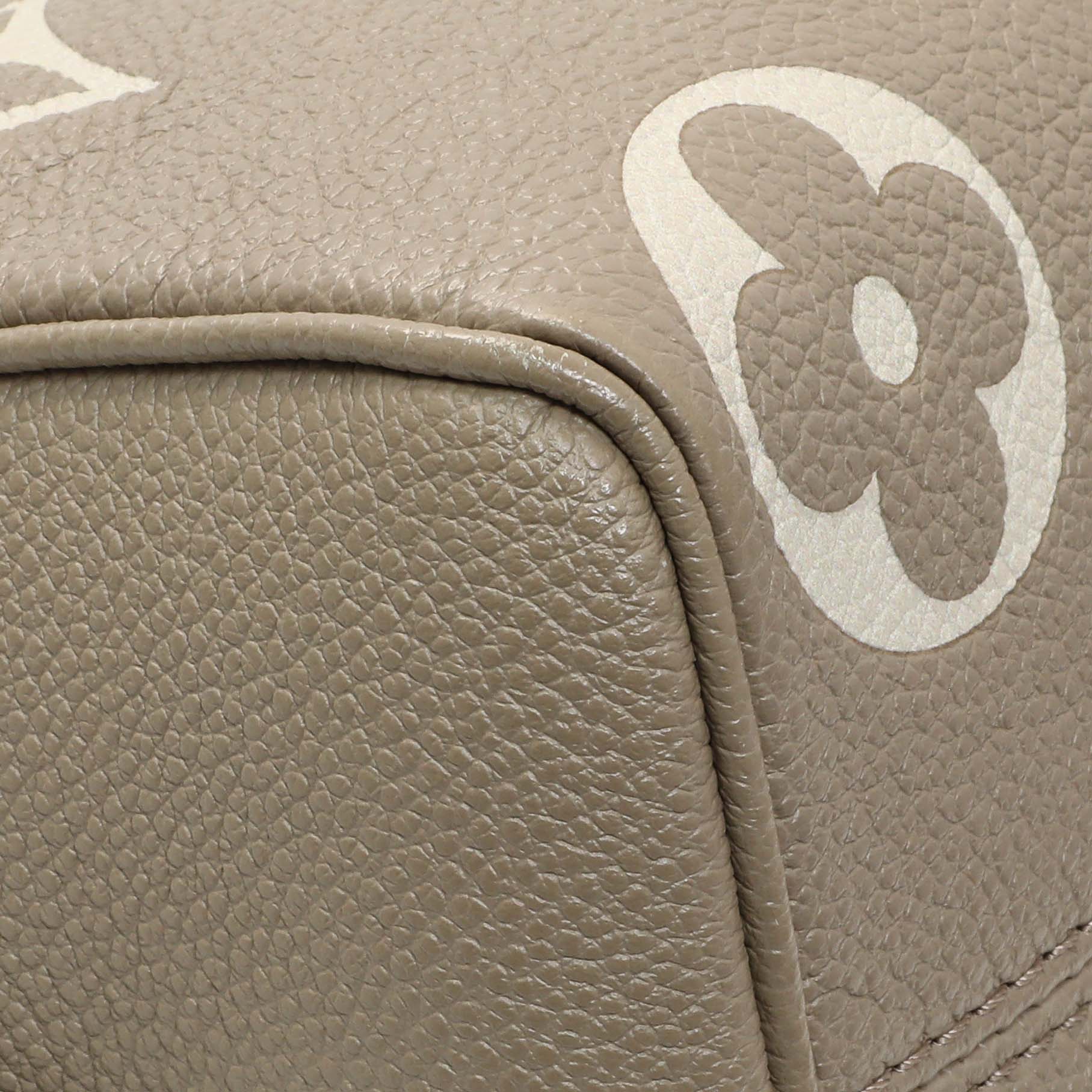 Louis Vuitton Tourterelle Creme Empreinte Monogram Giant Speedy 20 Bandouliere - Image 6
