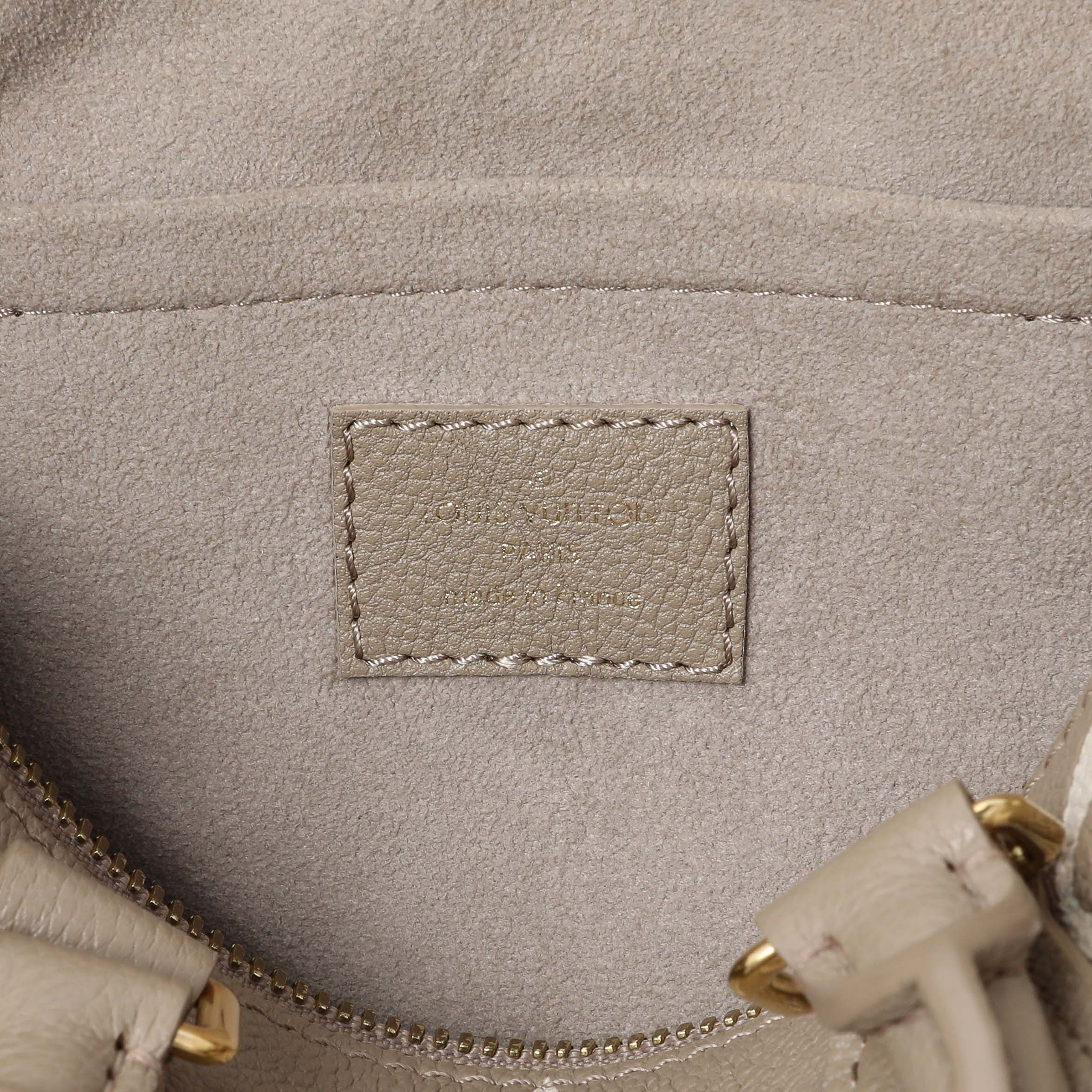 Louis Vuitton Tourterelle Creme Empreinte Monogram Giant Speedy 20 Bandouliere - Image 9