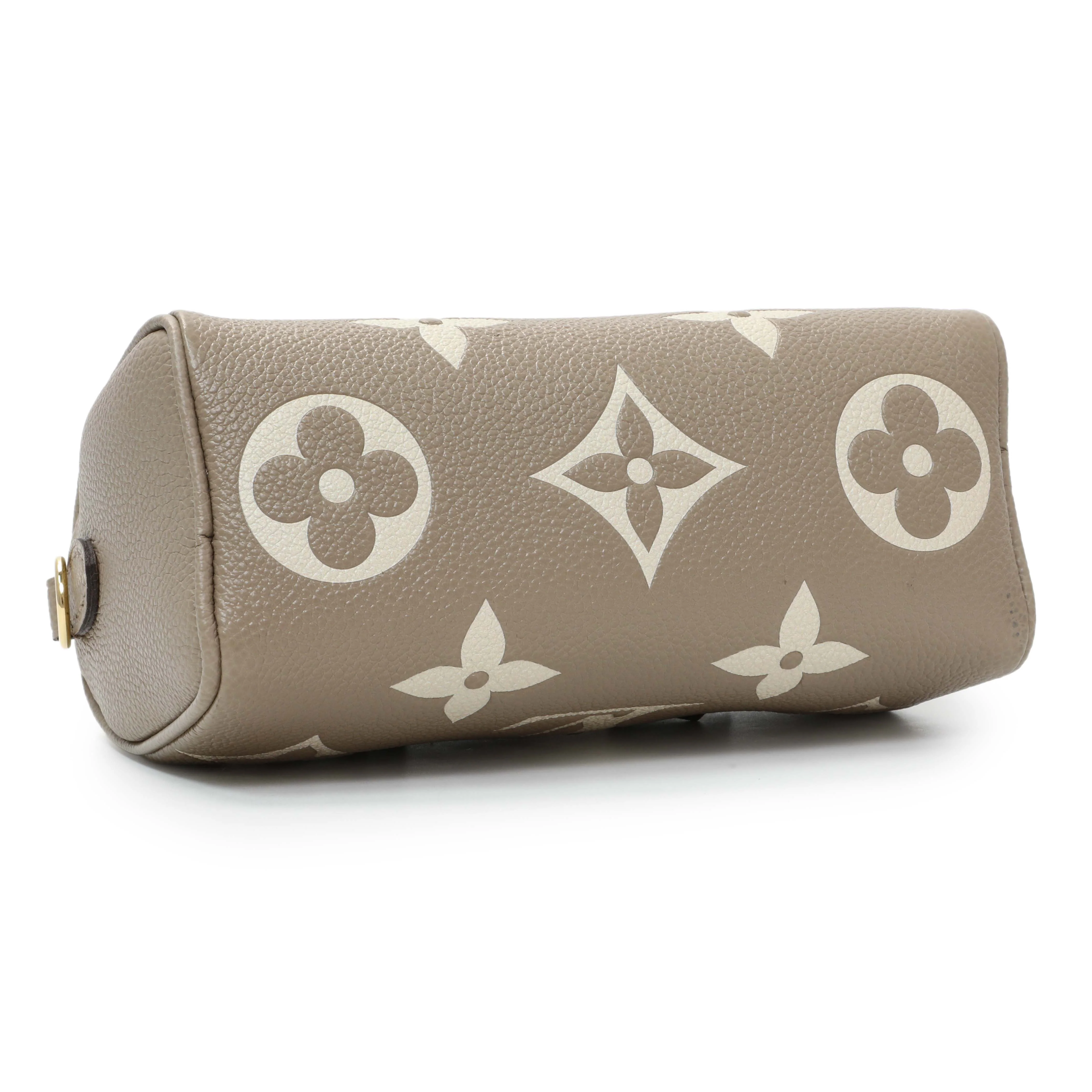 Louis Vuitton Tourterelle Grey/Cream Empreinte Giant Monogram Nano Speedy - Image 3
