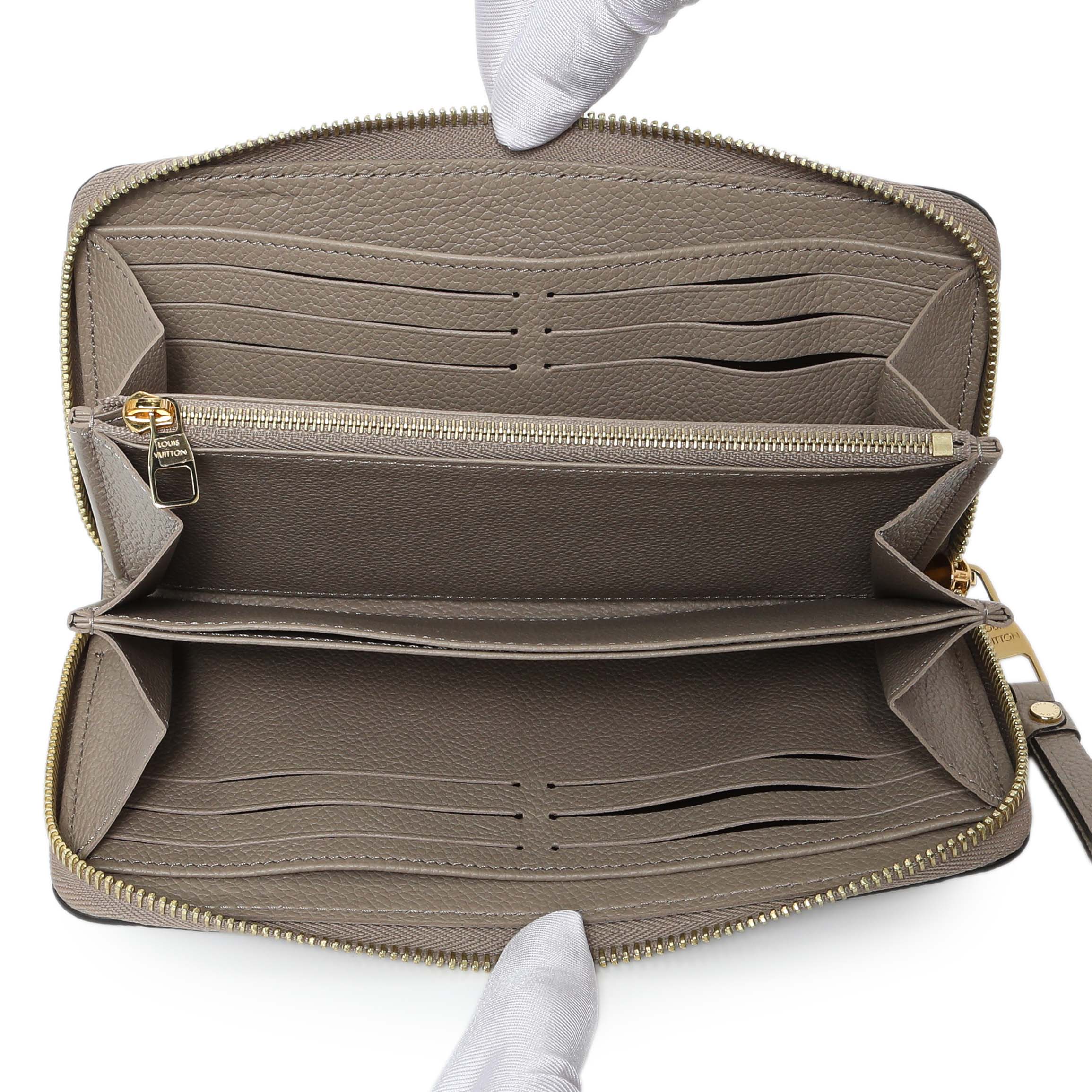 Louis Vuitton Tourterelle Monogram Empreinte Zippy Wallet - Image 4
