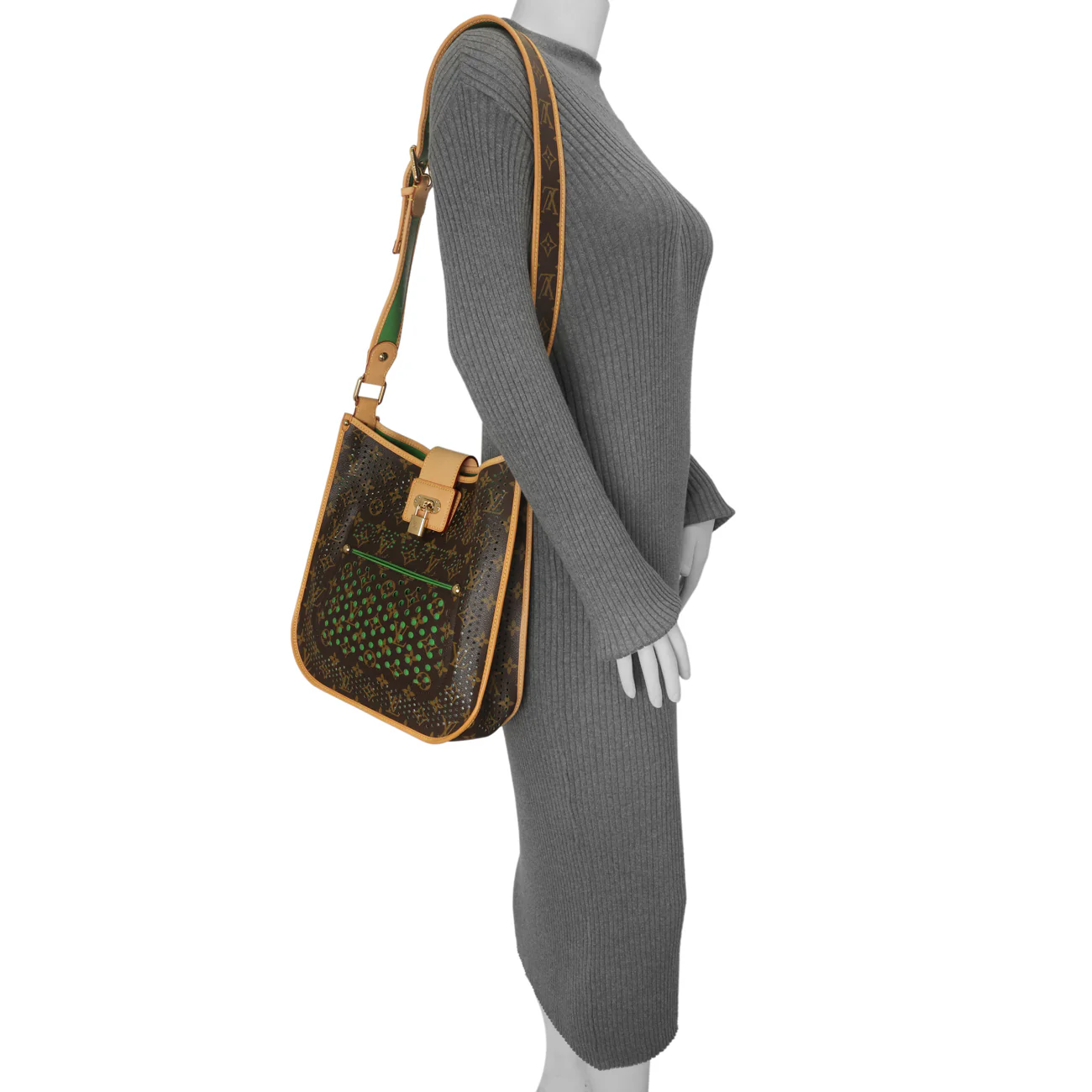 Louis Vuitton Vert Monogram Perforated Musette - Image 7