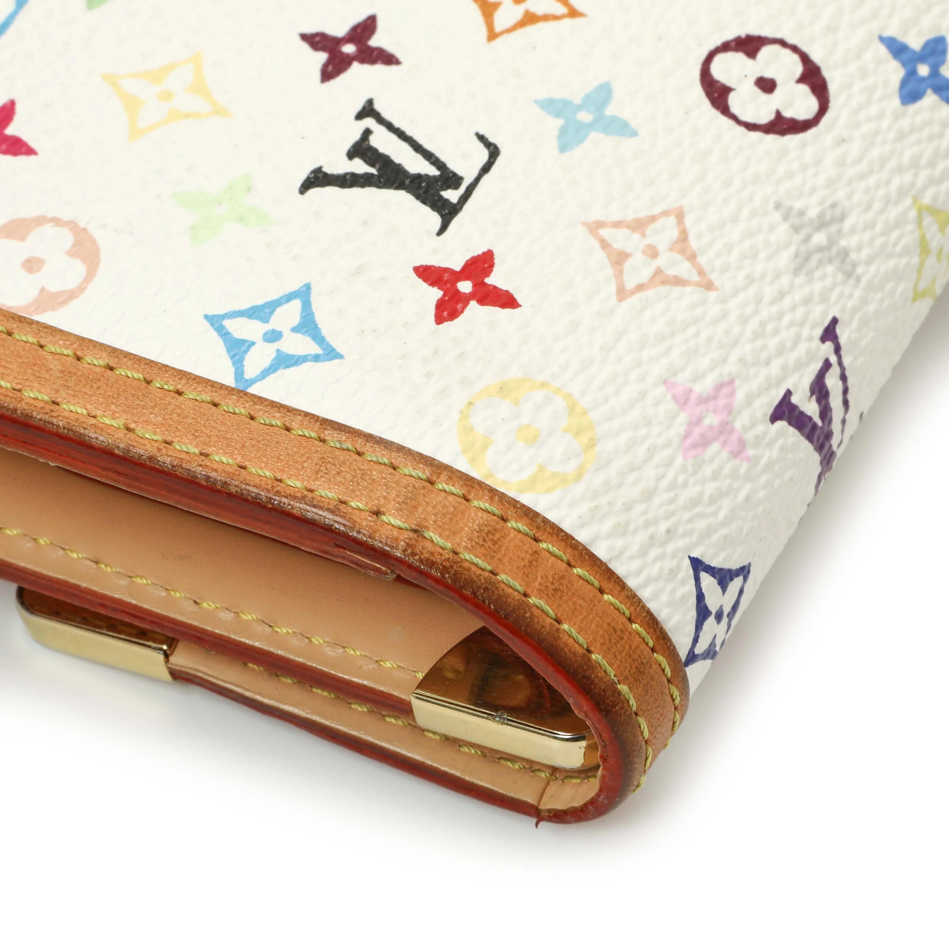 Louis Vuitton White Monogram Multicolor Porte Tresor International Wallet - Image 10