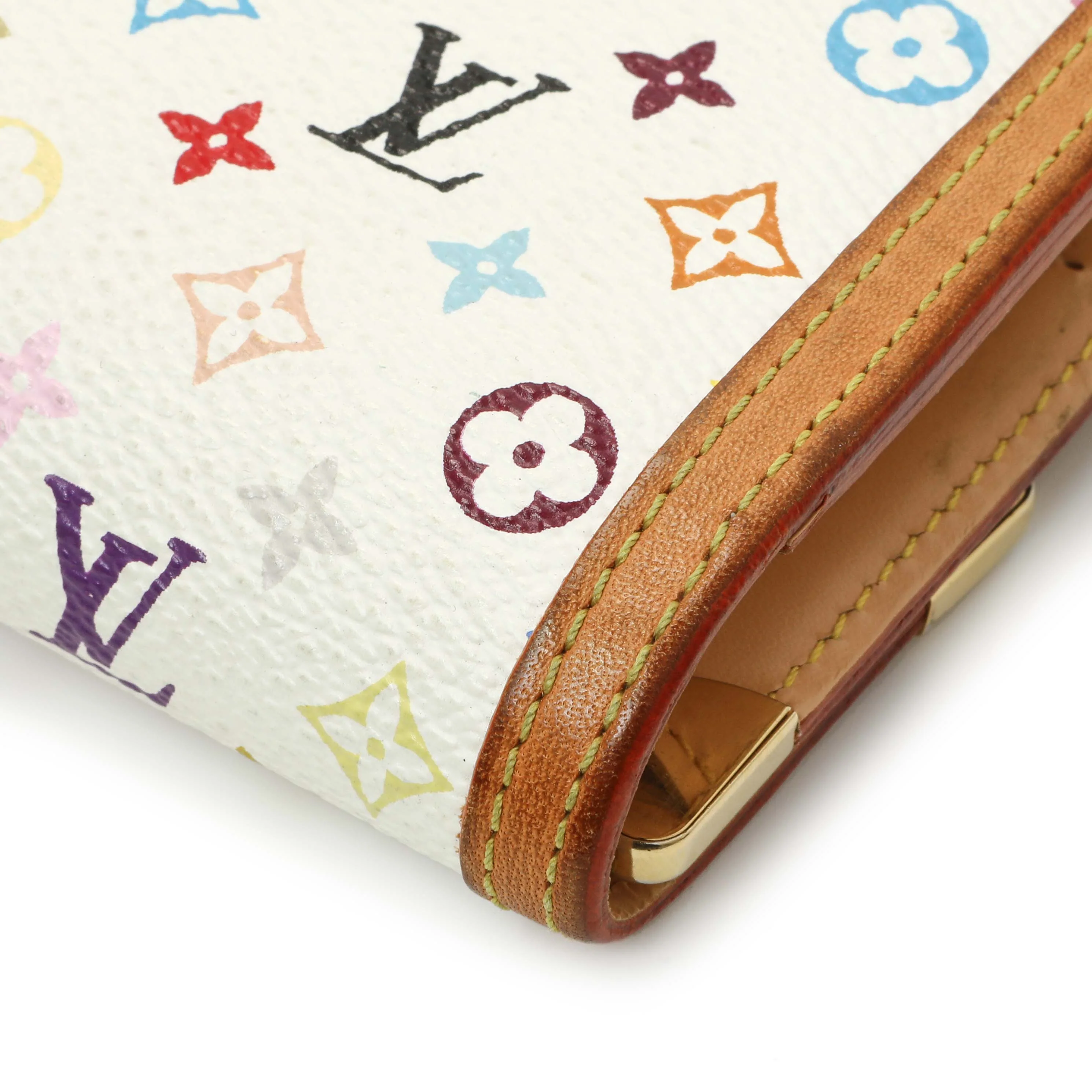 Louis Vuitton White Monogram Multicolor Porte Tresor International Wallet - Image 11