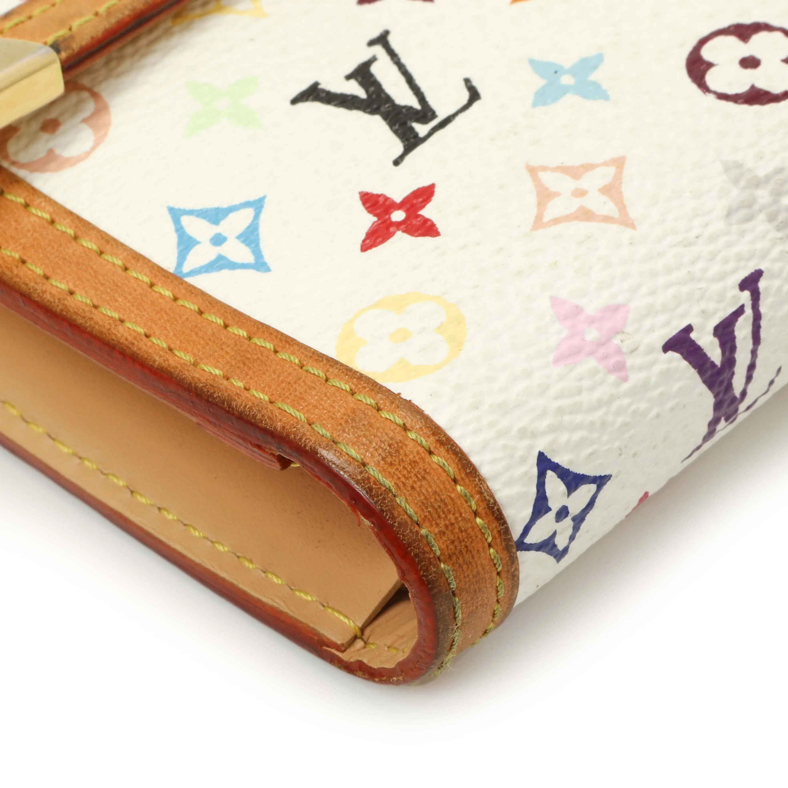 Louis Vuitton White Monogram Multicolor Porte Tresor International Wallet - Image 4