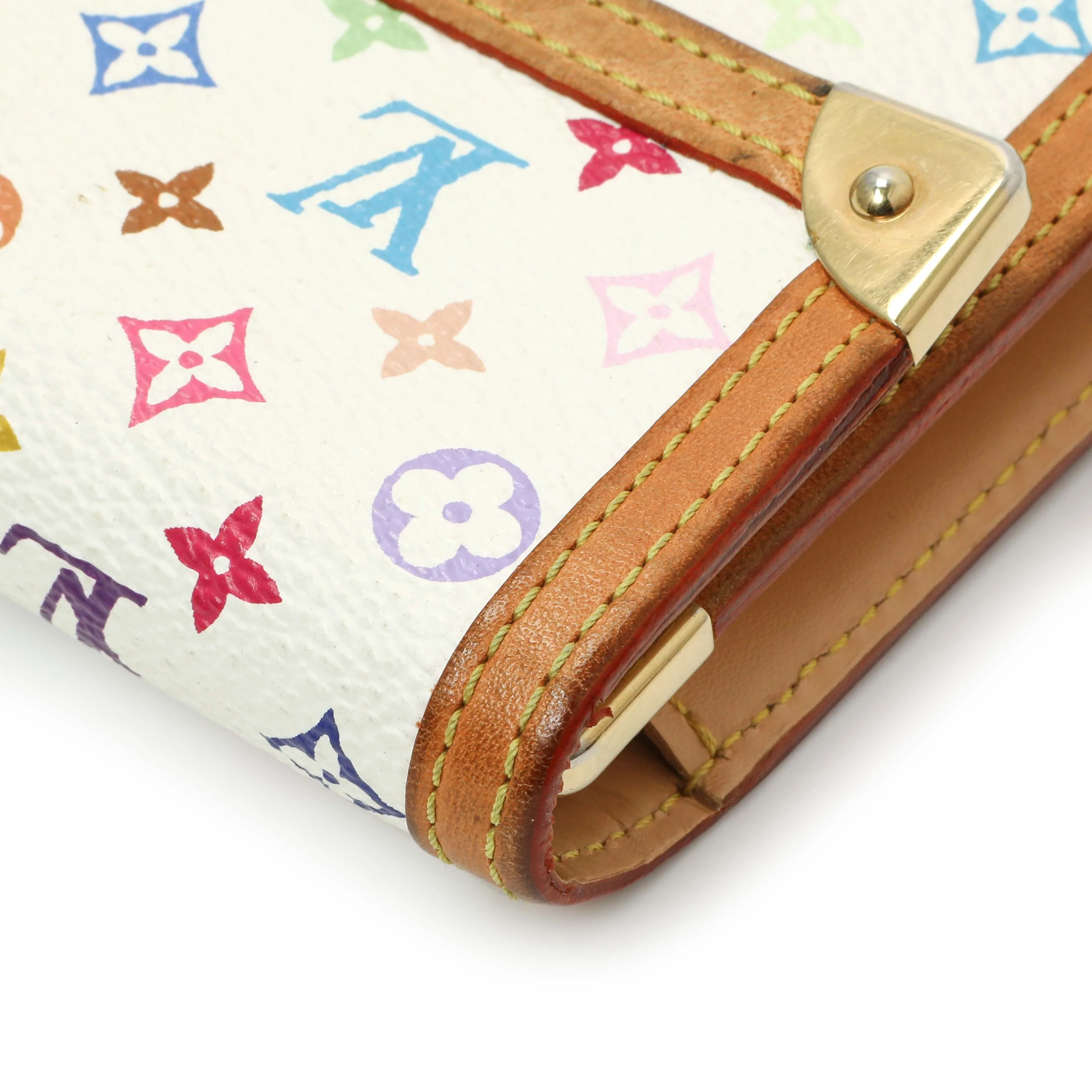 Louis Vuitton White Monogram Multicolor Porte Tresor International Wallet - Image 7