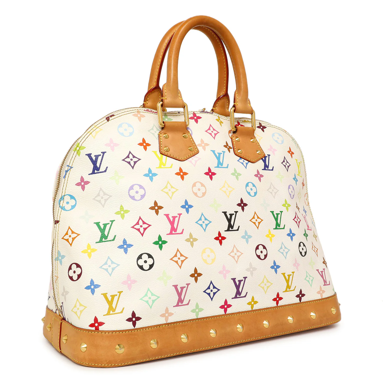 Louis Vuitton White Multicolor Monogram Alma GM - Image 2