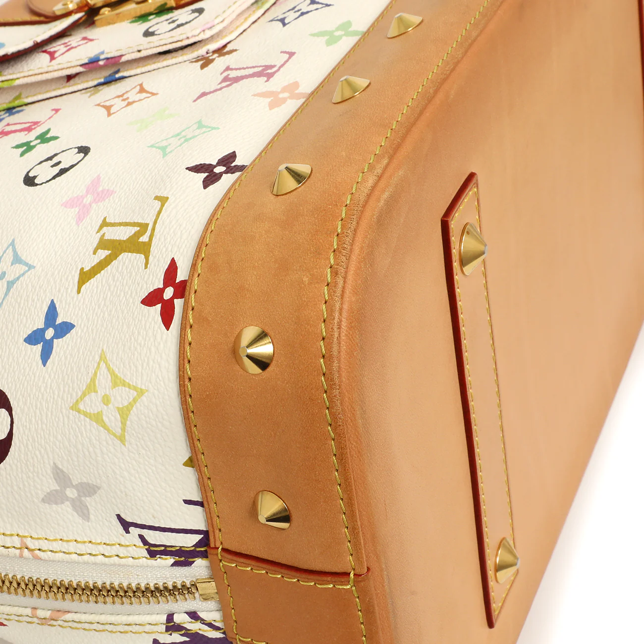 Louis Vuitton White Multicolor Monogram Alma GM - Image 4