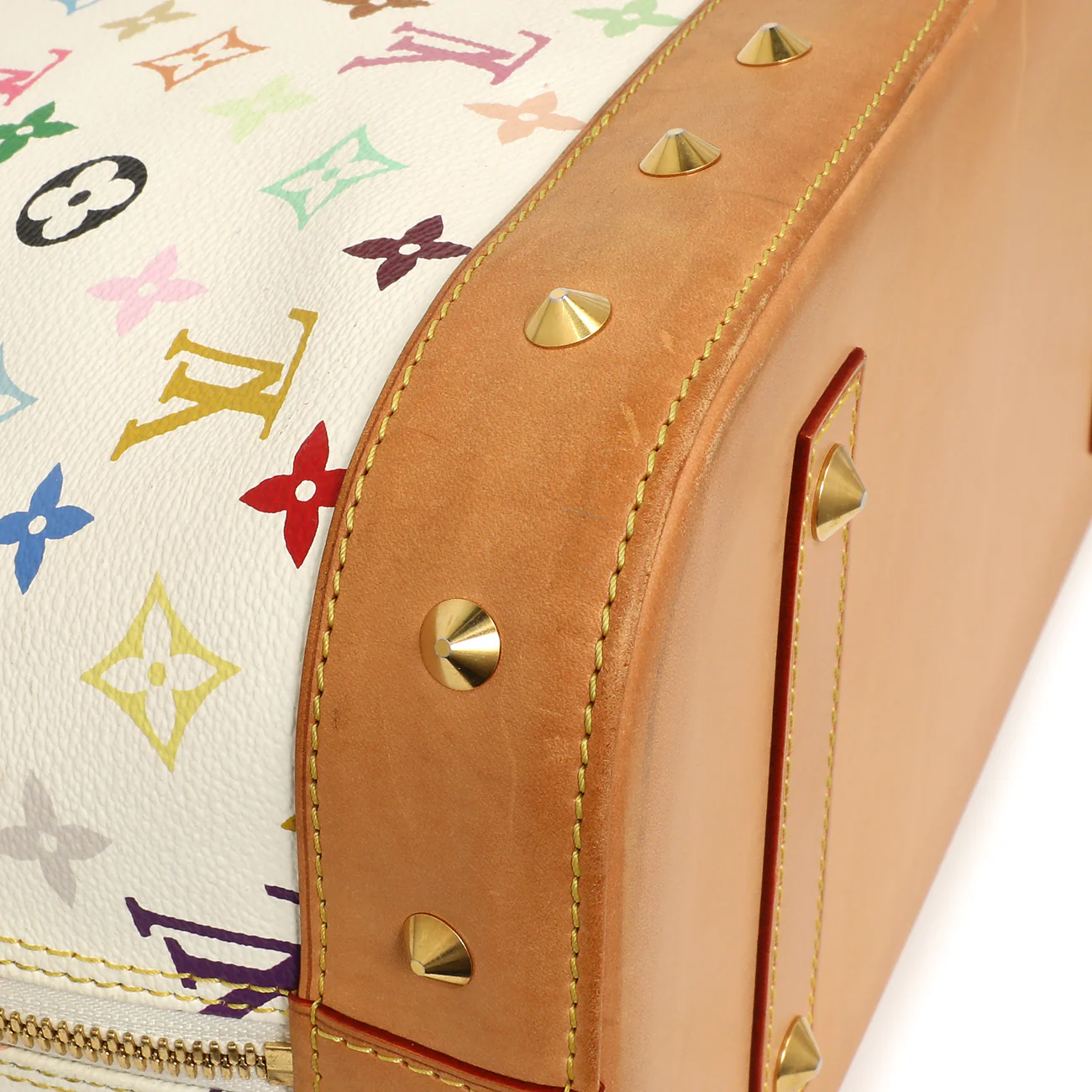 Louis Vuitton White Multicolor Monogram Alma GM - Image 6