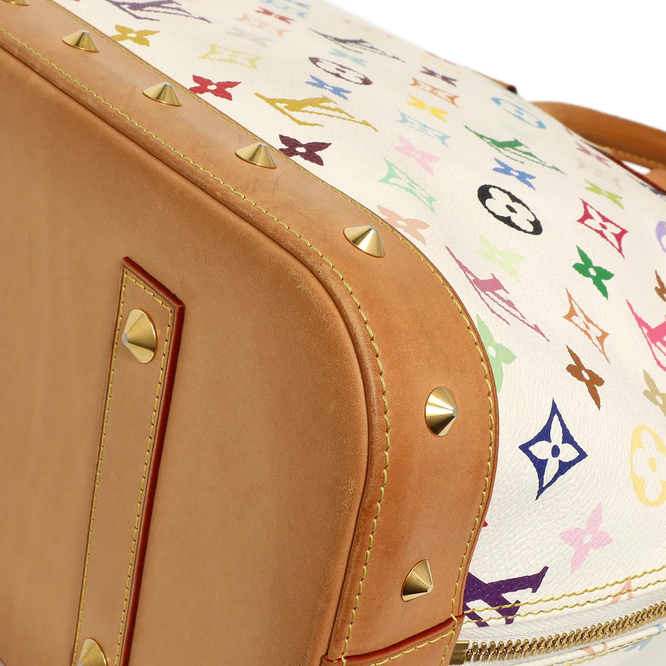 Louis Vuitton White Multicolor Monogram Alma GM - Image 7