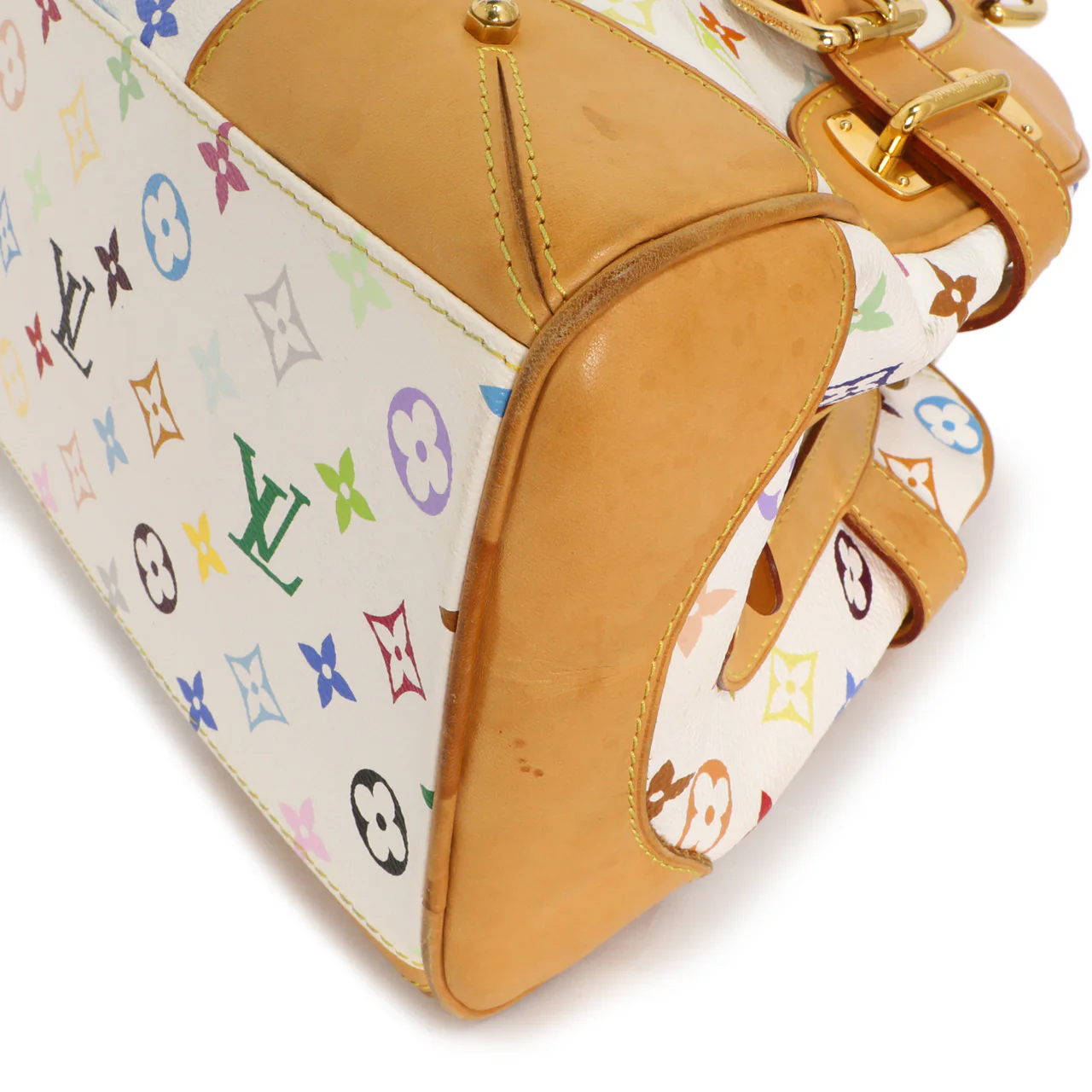 Louis Vuitton White Multicolor Monogram Claudia - Image 5
