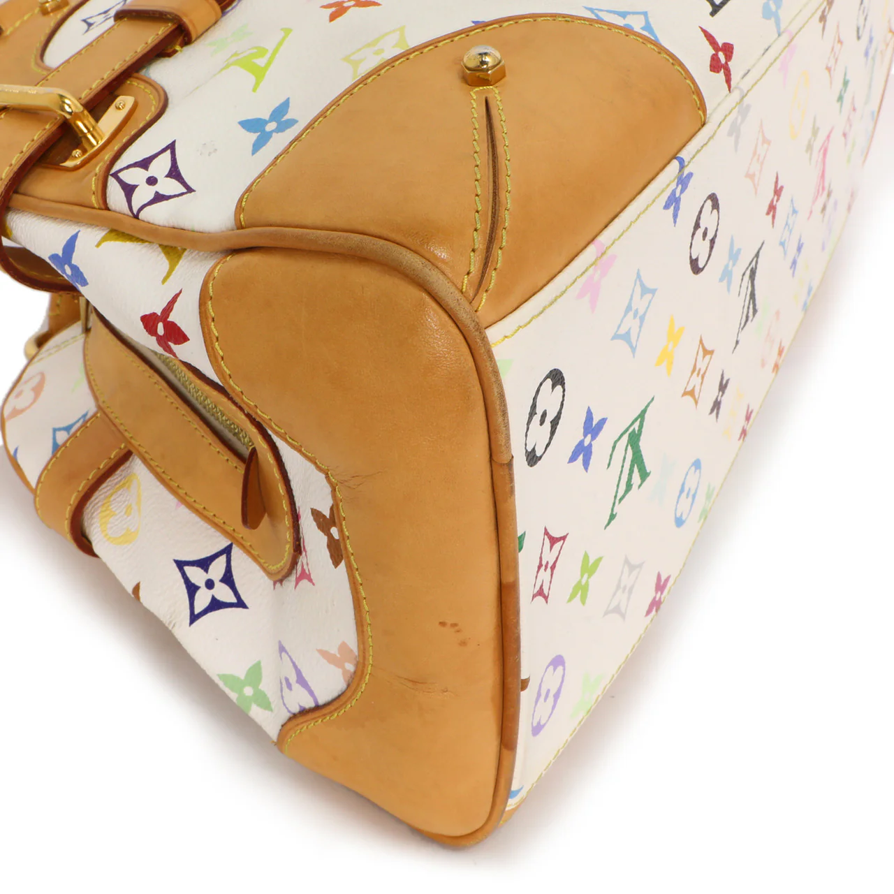 Louis Vuitton White Multicolor Monogram Claudia - Image 6
