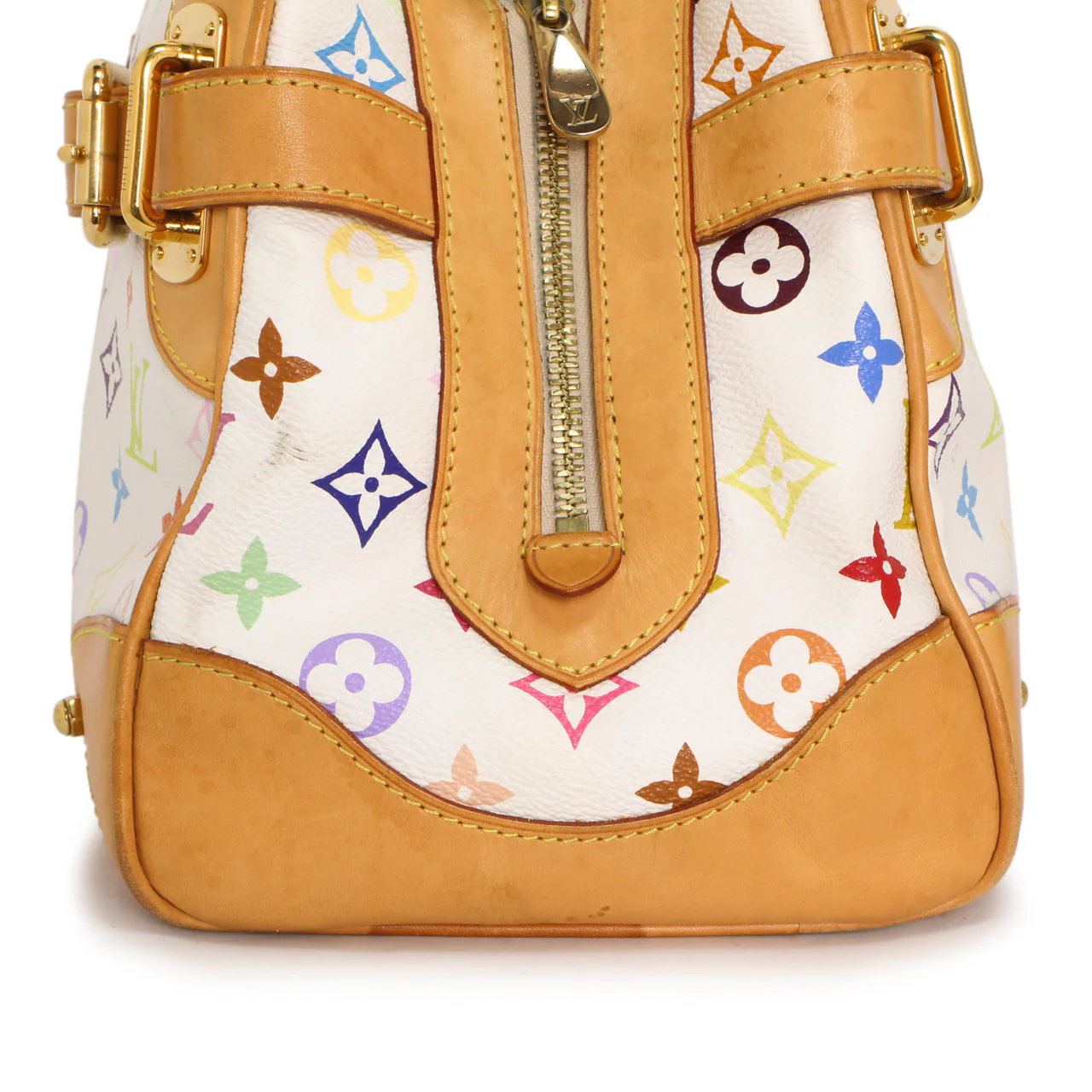 Louis Vuitton White Multicolor Monogram Claudia - Image 9