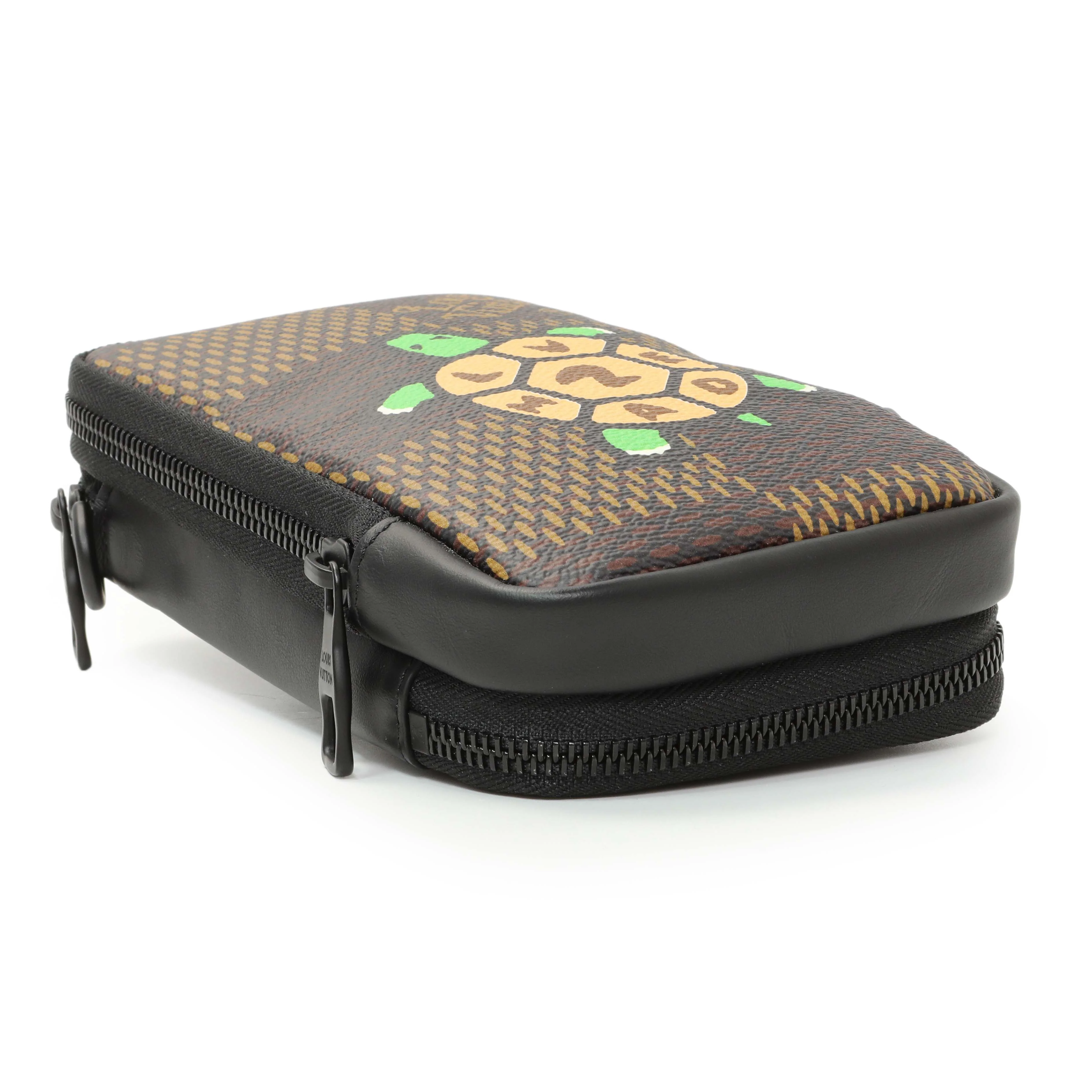 Louis Vuitton x Nigo Giant Damier Ebene Double Phone Pouch - Image 3