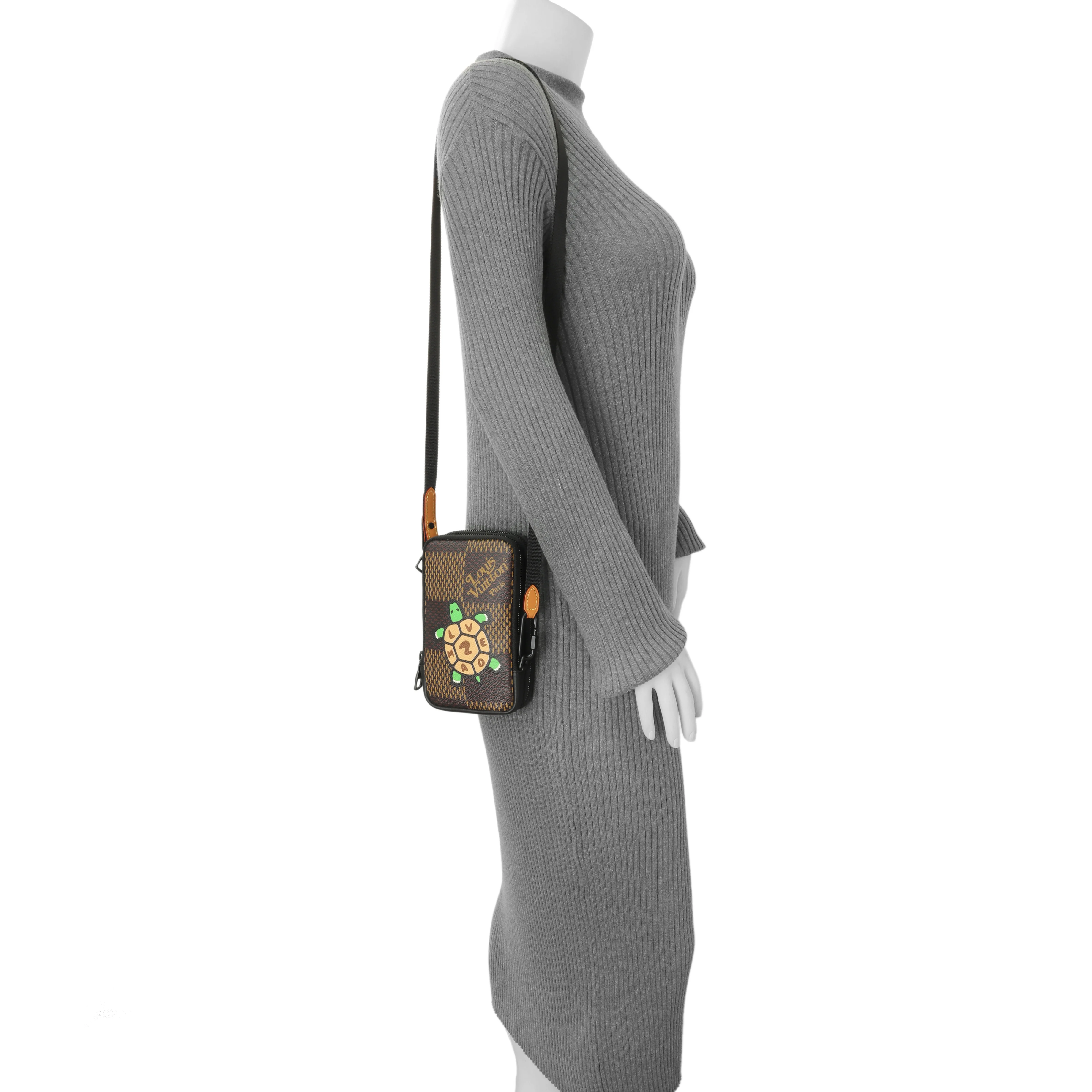 Louis Vuitton x Nigo Giant Damier Ebene Double Phone Pouch - Image 6