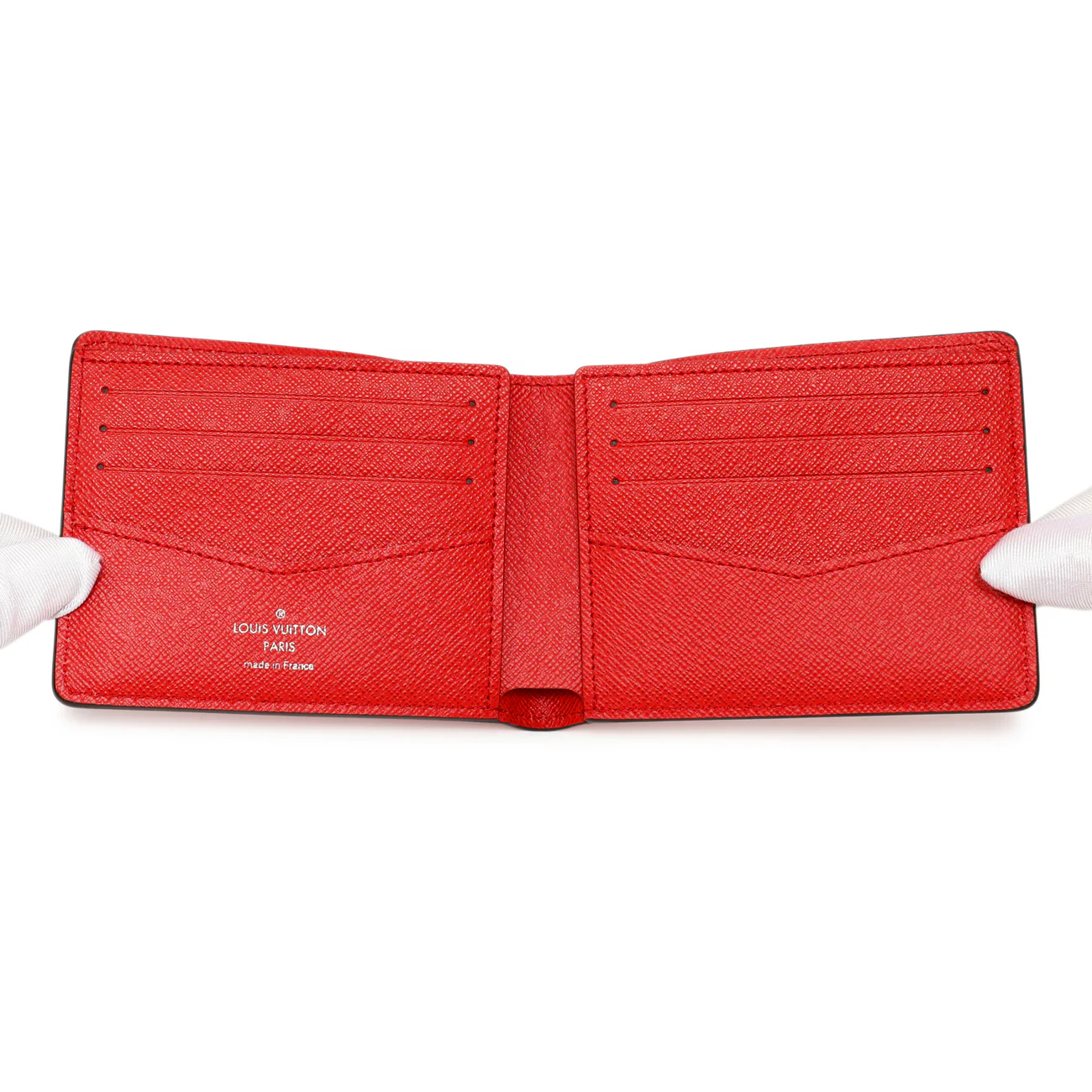 Louis Vuitton X SUPREME Red Epi Slender Wallet - Image 4