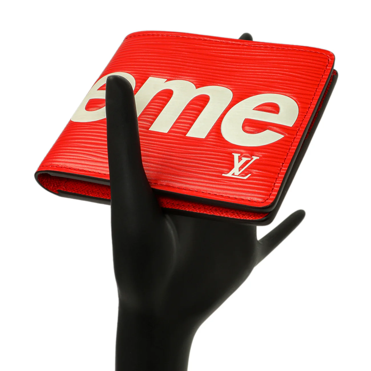 Louis Vuitton X SUPREME Red Epi Slender Wallet - Image 7