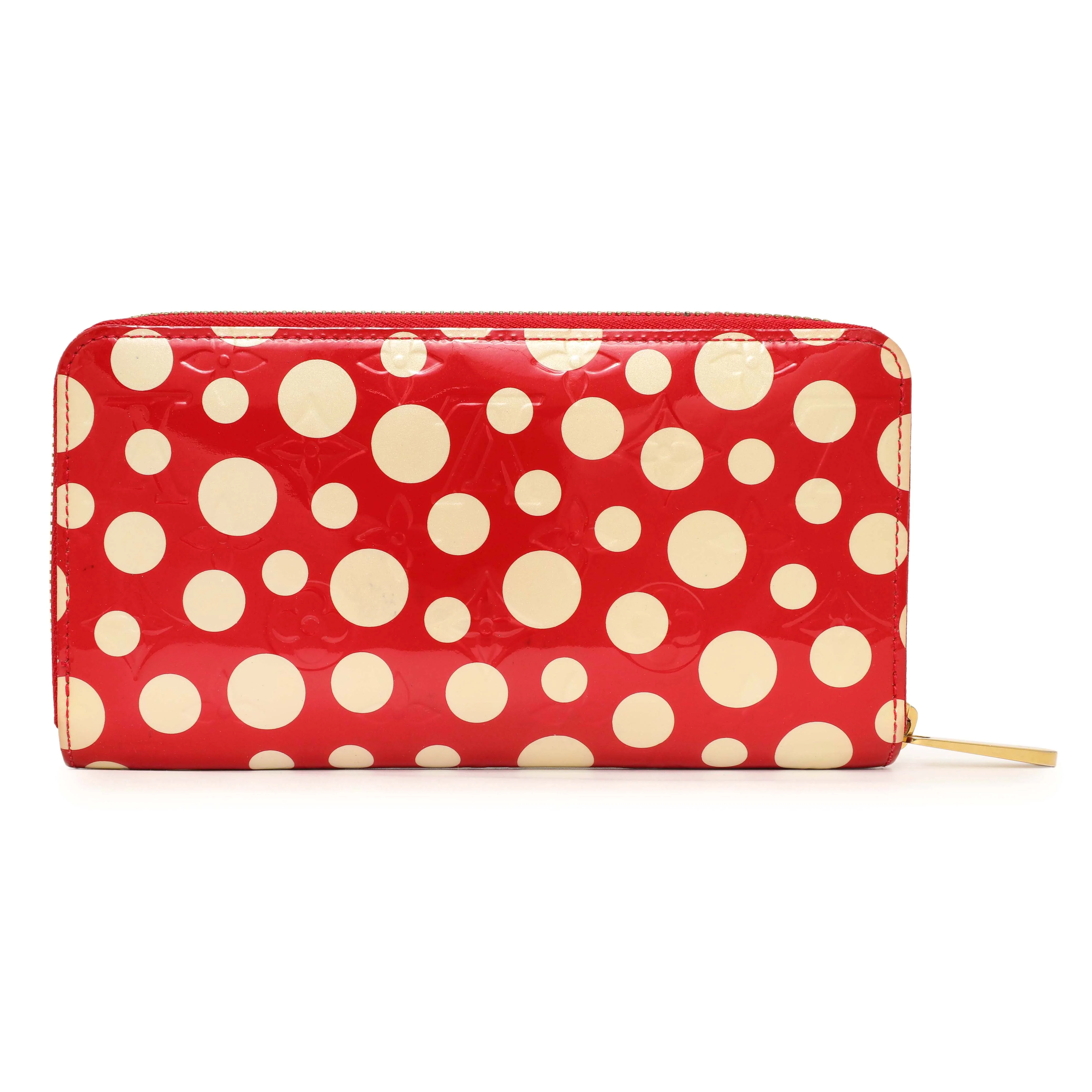 Louis Vuitton Yayoi Kusama Red Vernis Infinity Dots Zippy Wallet - Image 2