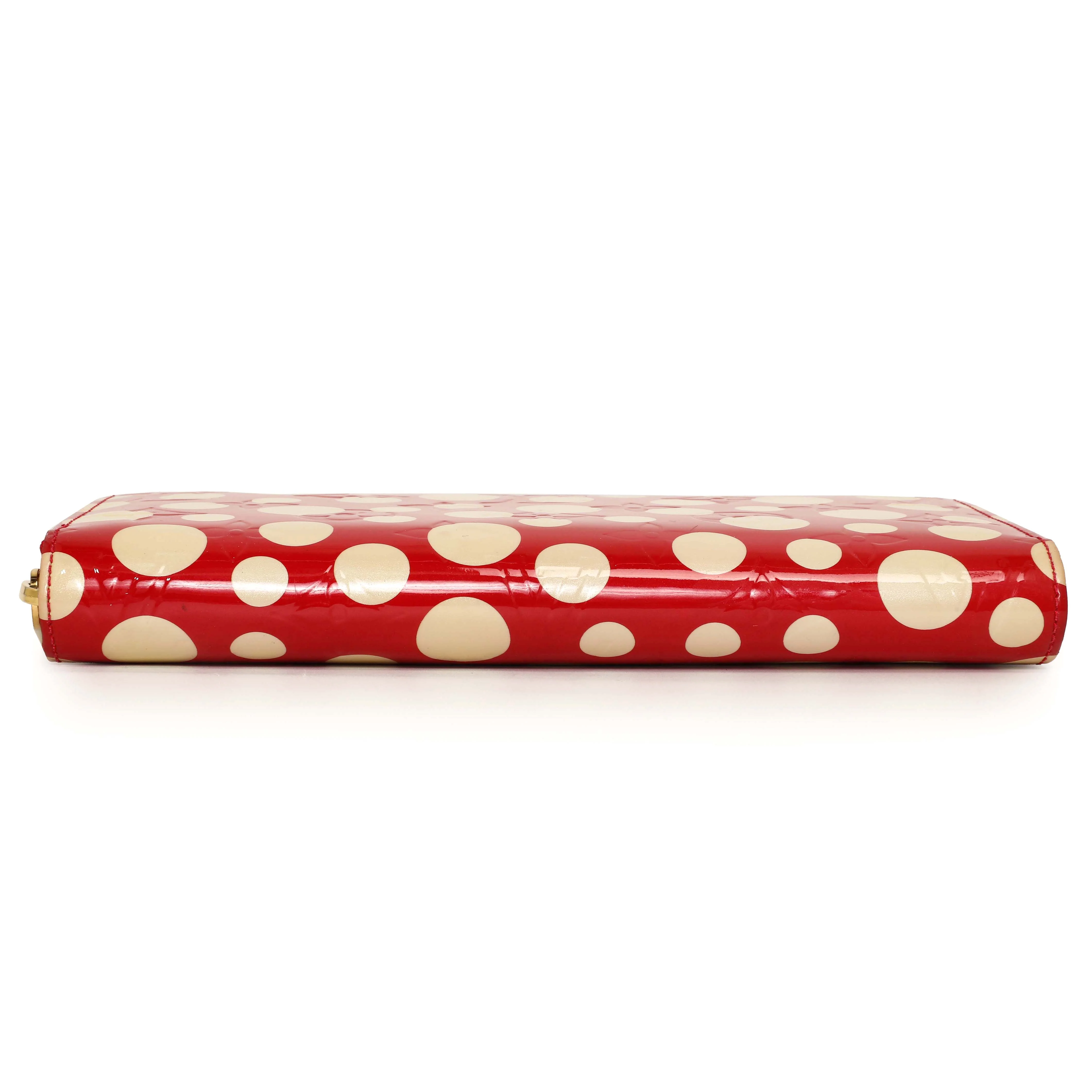 Louis Vuitton Yayoi Kusama Red Vernis Infinity Dots Zippy Wallet - Image 3