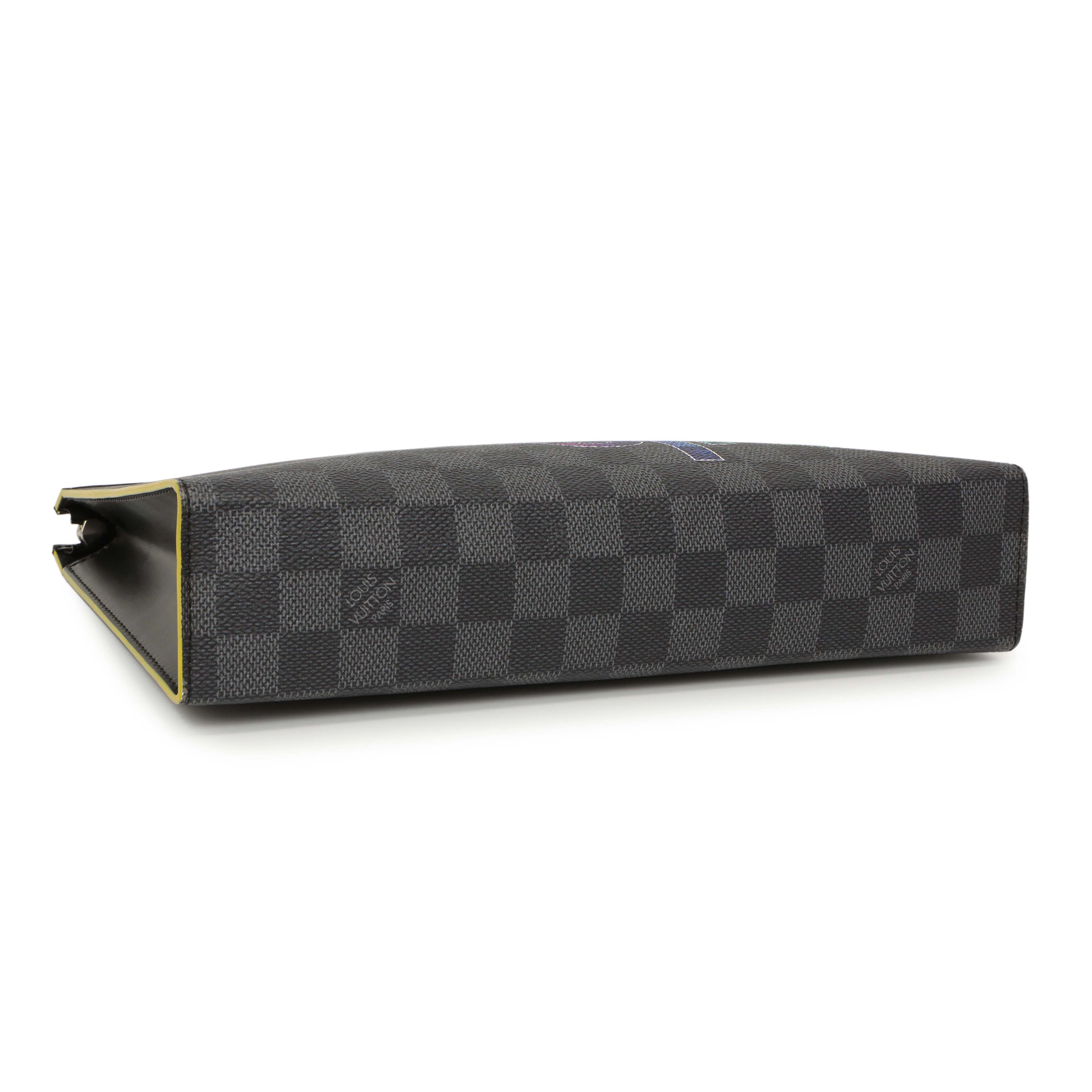 Louis Vuitton Yellow Damier Graphite Pochette Voyage MM - Image 3