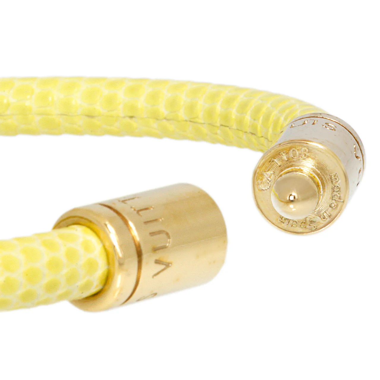 Louis Vuitton Yellow Lizard Keep It Bracelet - Image 3