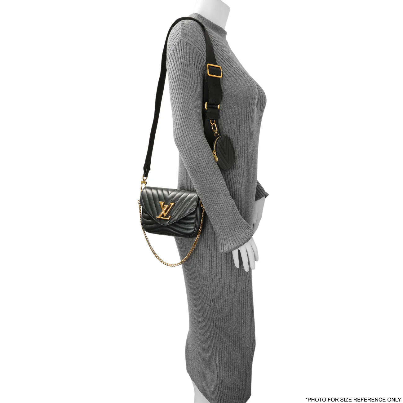 Louis Vuttion Black Calfskin New Wave Multi Pochette - Image 7