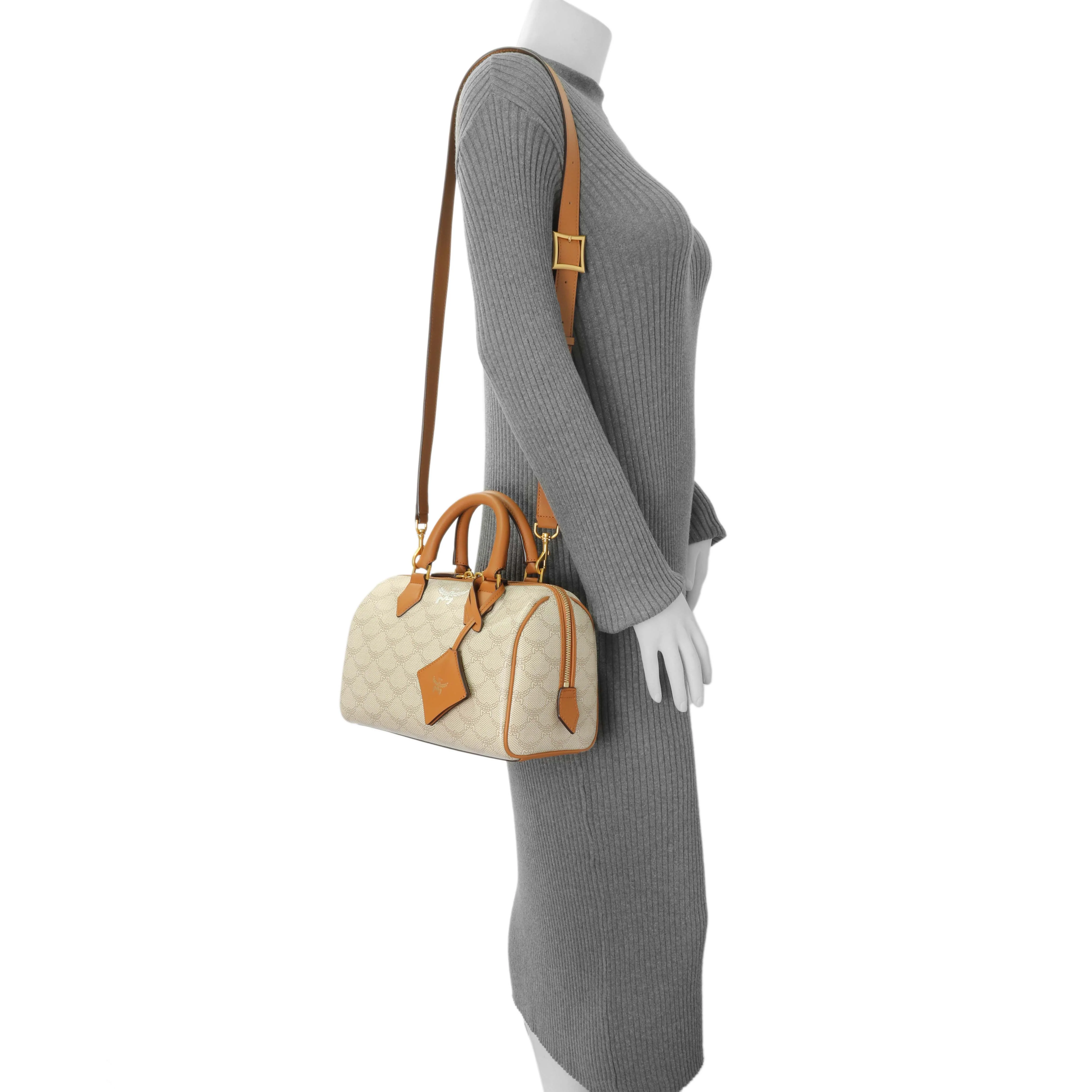 MCM Lauretos Monogram Ella Boston Bag - Image 7