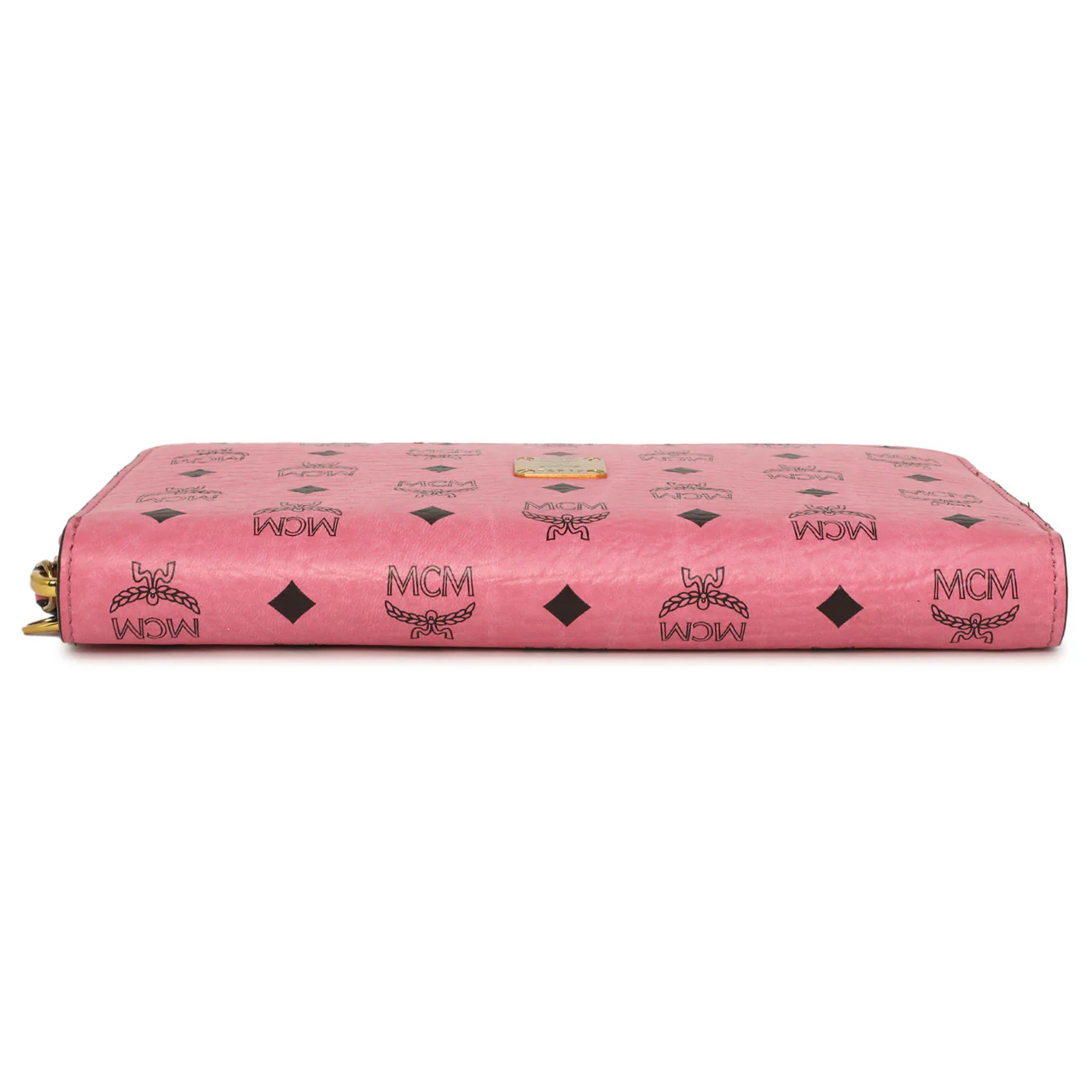 MCM Pink Visetos Zip Around Wristlet Wallet - Image 3