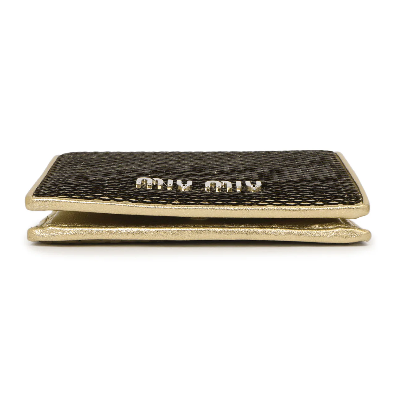 Miu Miu Gold Sequin Wallet - Image 3