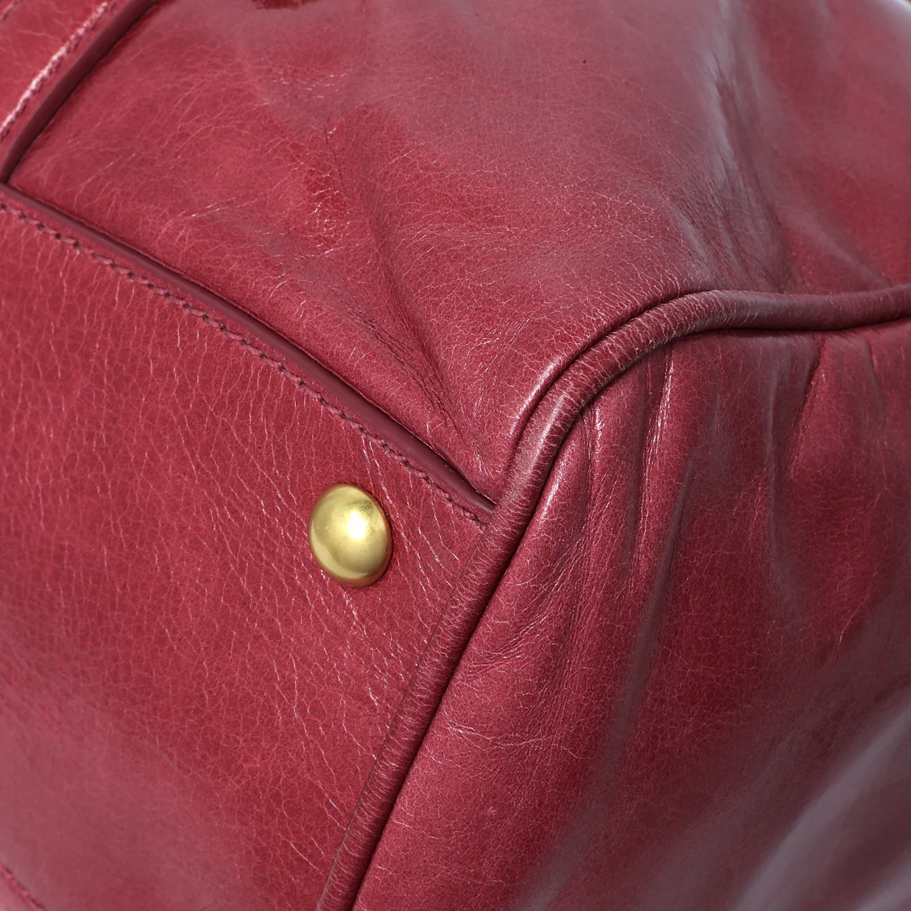 Miu Miu Pink Vitello Shine Double Zip Tote - Image 5