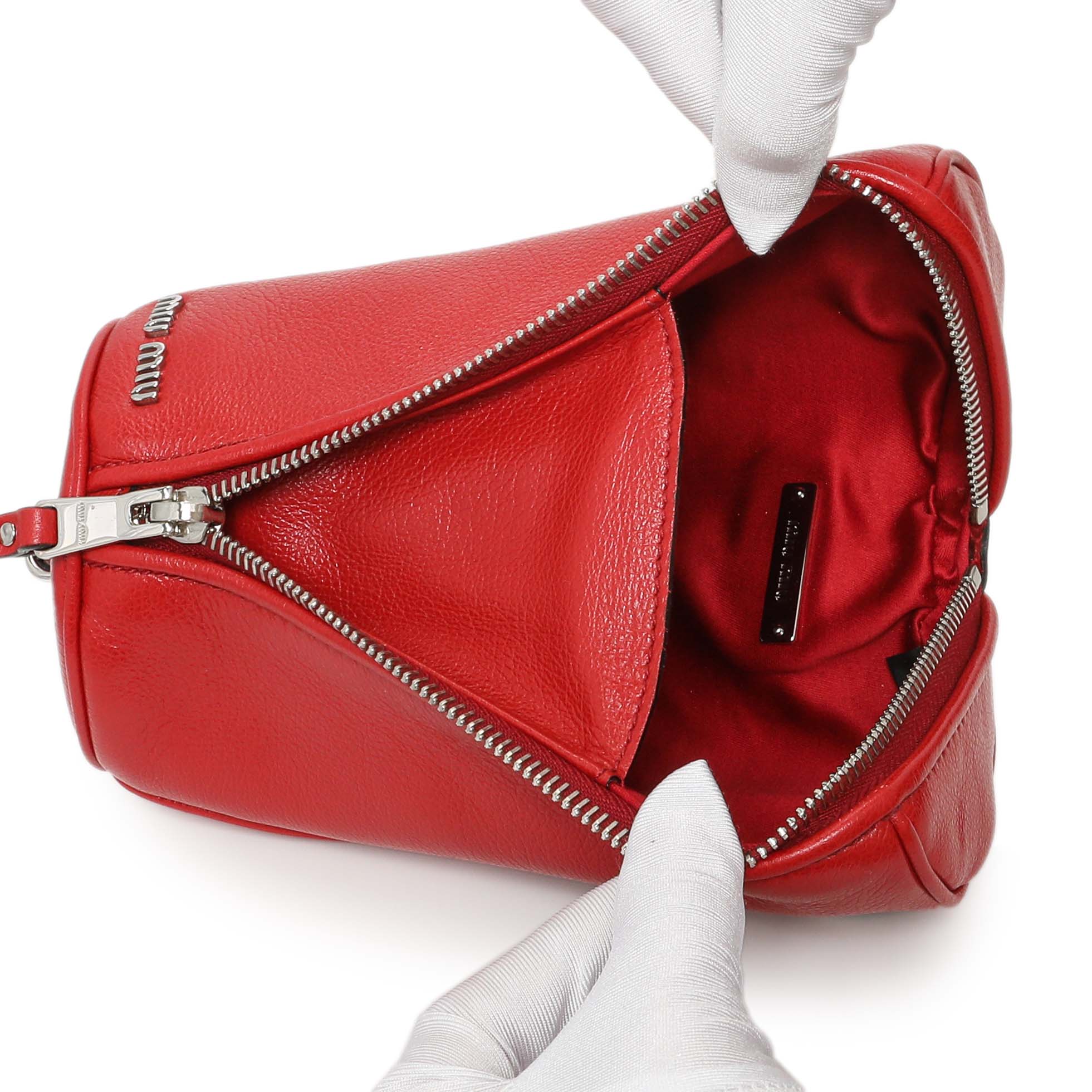 Miu Miu Red Goatskin Tassel Crossbody - Image 4