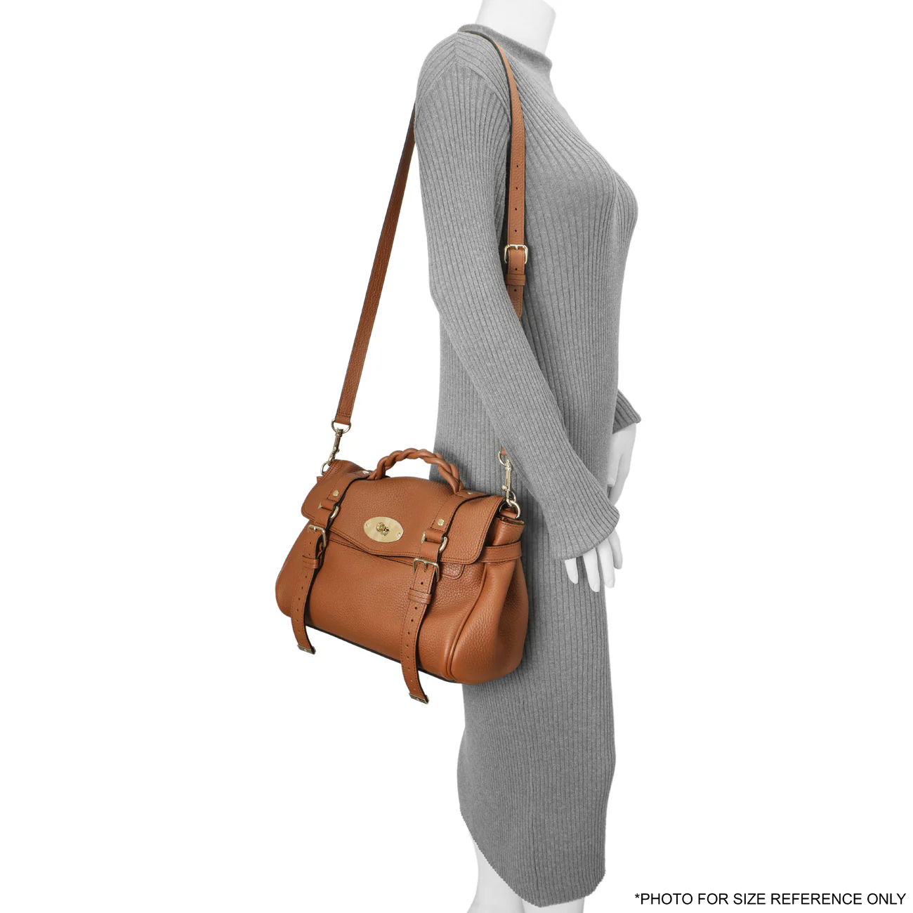 Mulberry Chestnut Grained Calfskin Medium Alexa - Image 6