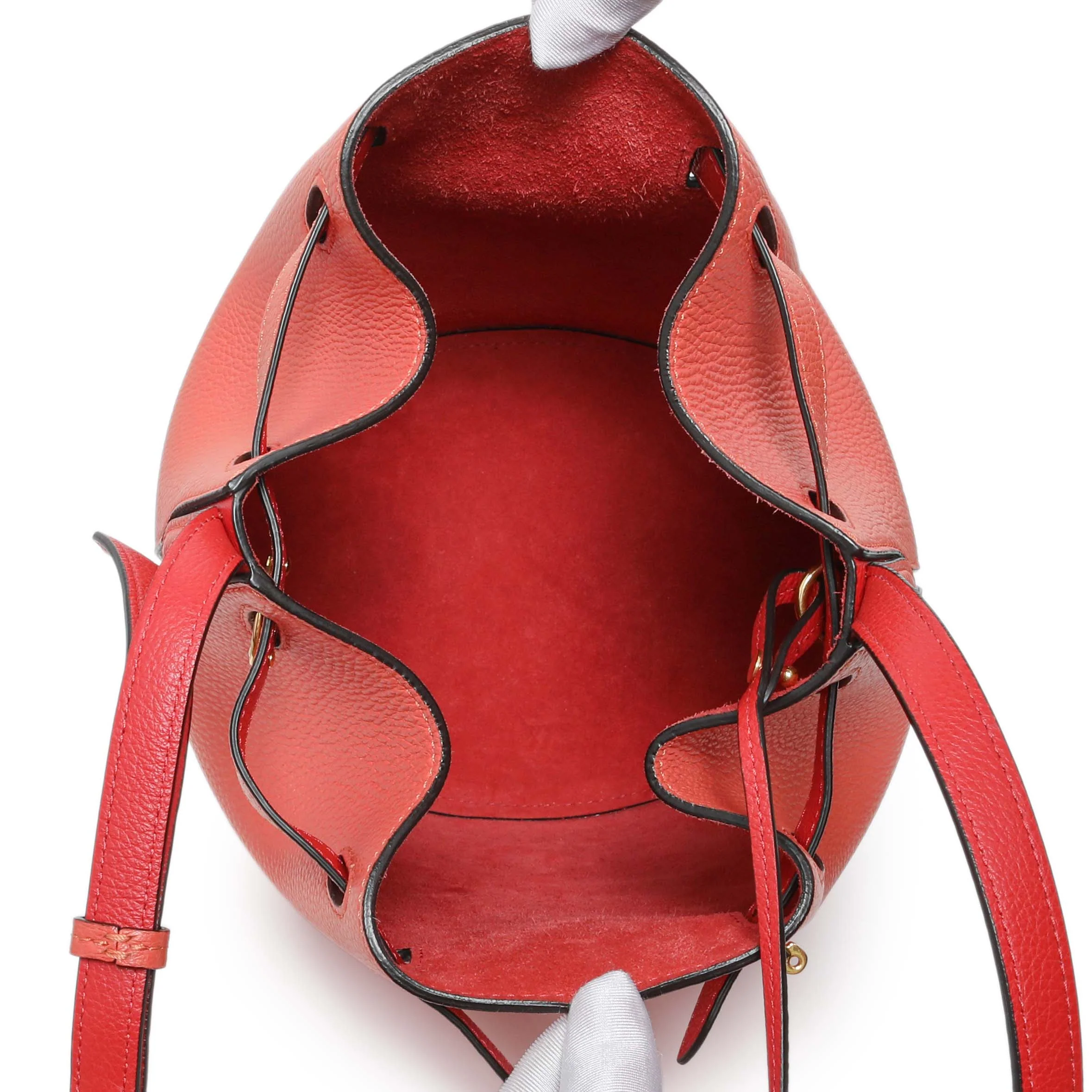 Mulberry Coral Grained Calfskin Abbey Bucket Bag - Image 4