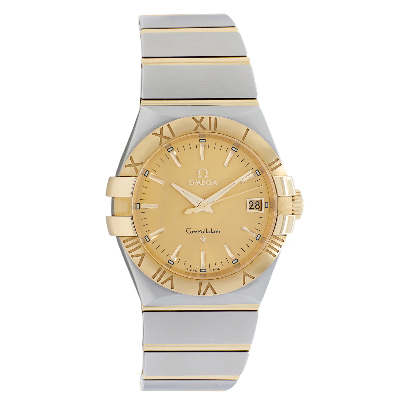 Omega Stainless Steel 18K Yellow Gold Constellation 123.20.35.60.08.001