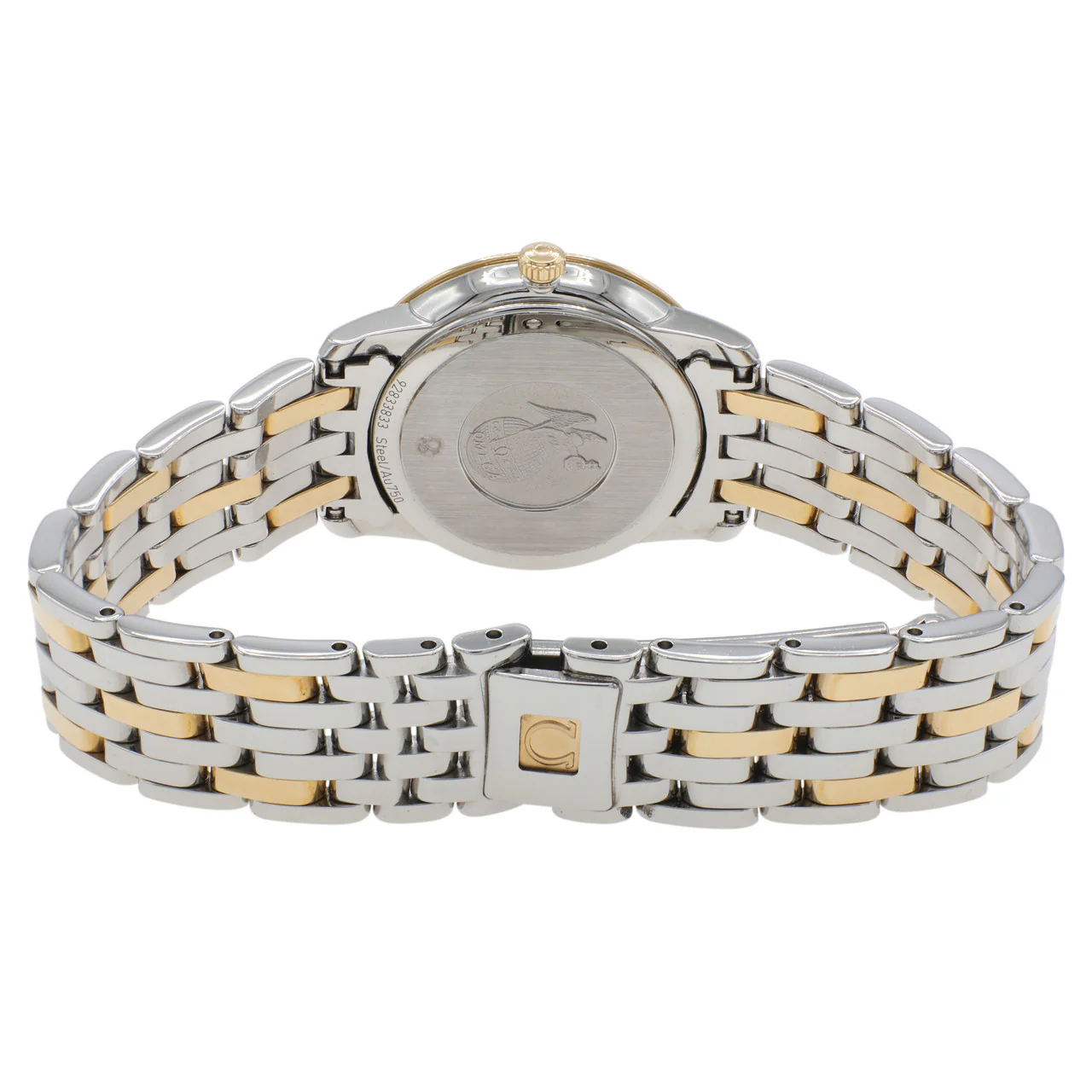Omega Stainless Steel 18K Yellow Gold De Ville Prestige Quartz 424.20.27.60.58.004 - Image 2