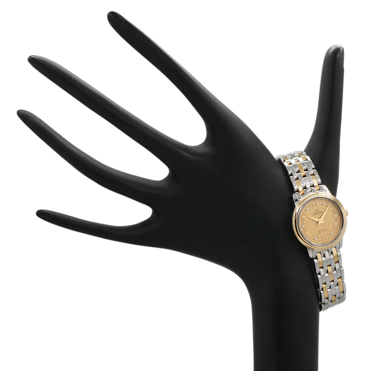 Omega Stainless Steel 18K Yellow Gold De Ville Prestige Quartz 424.20.27.60.58.004 - Image 5