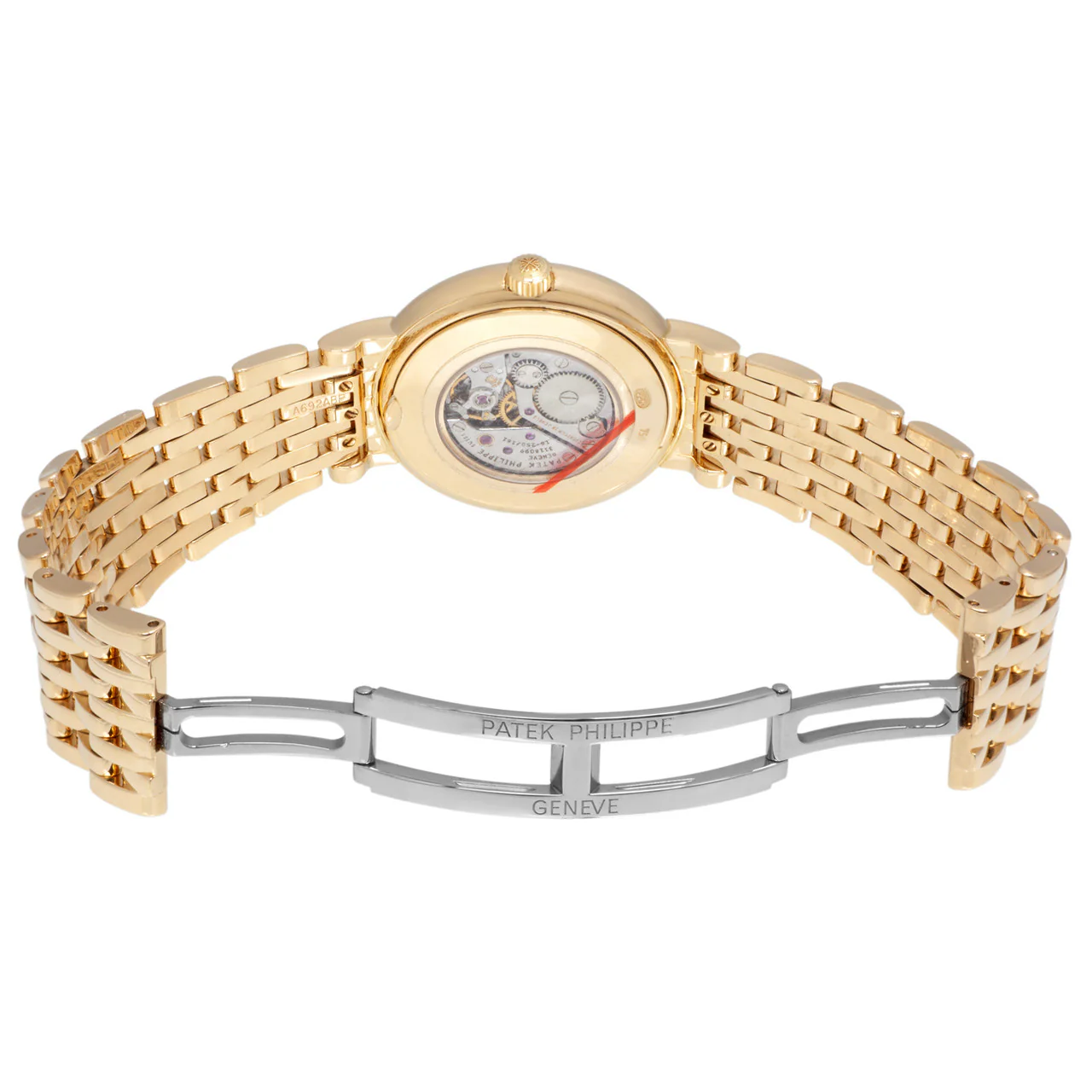 Patek Philippe 18K Yellow Gold & Diamond Calatrava Moonphase Ladies Watch 4958-1J - Image 3