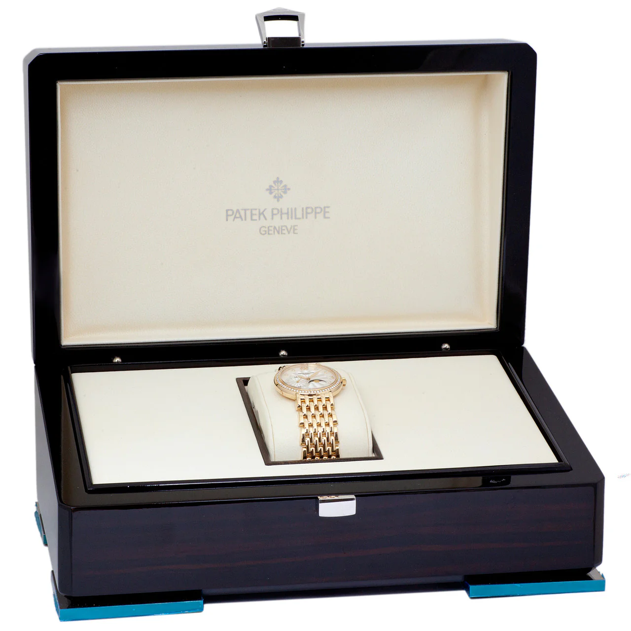 Patek Philippe 18K Yellow Gold & Diamond Calatrava Moonphase Ladies Watch 4958-1J - Image 5