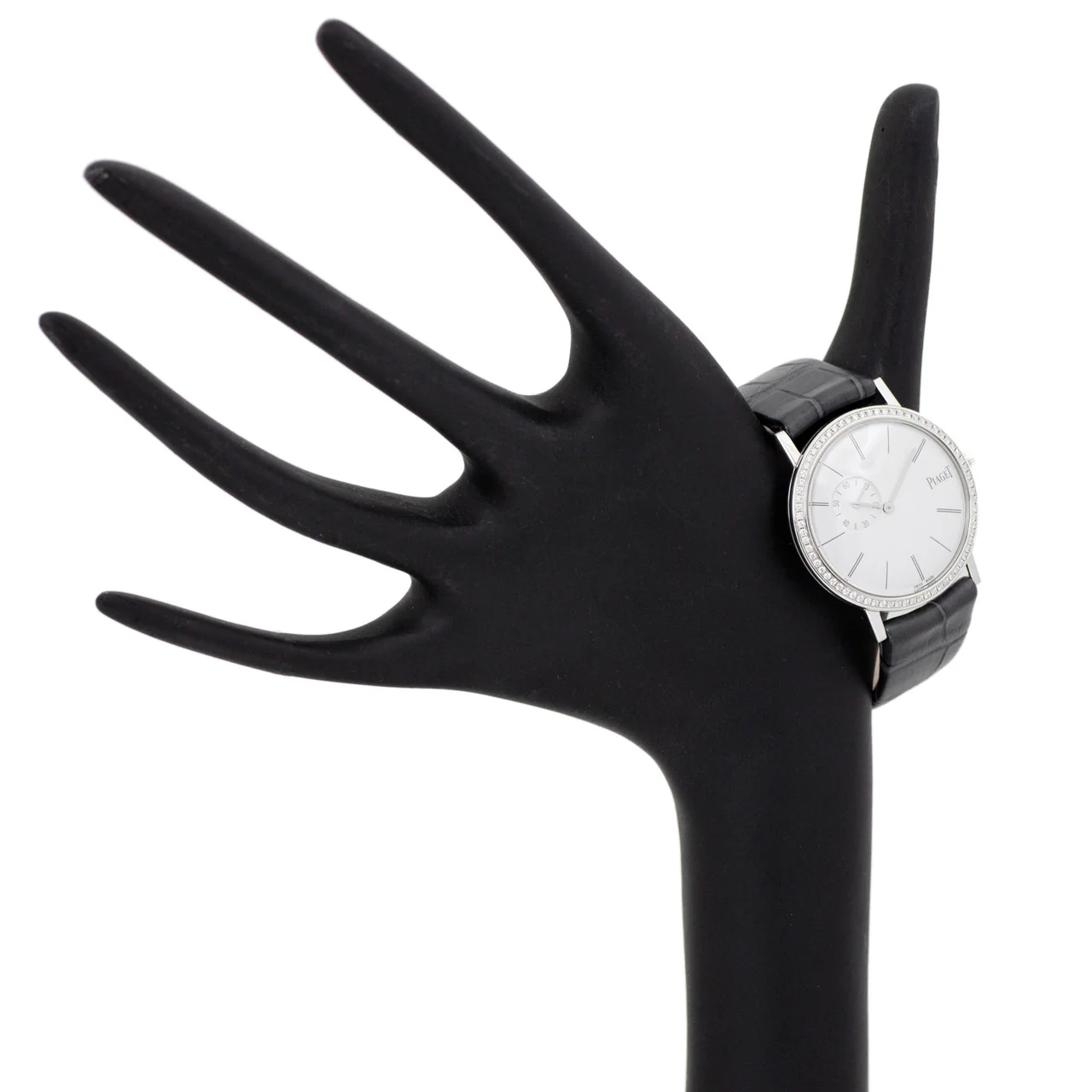 Piaget 18K White Gold Diamond 34mm Altiplano Watch GOA39106 - Image 5