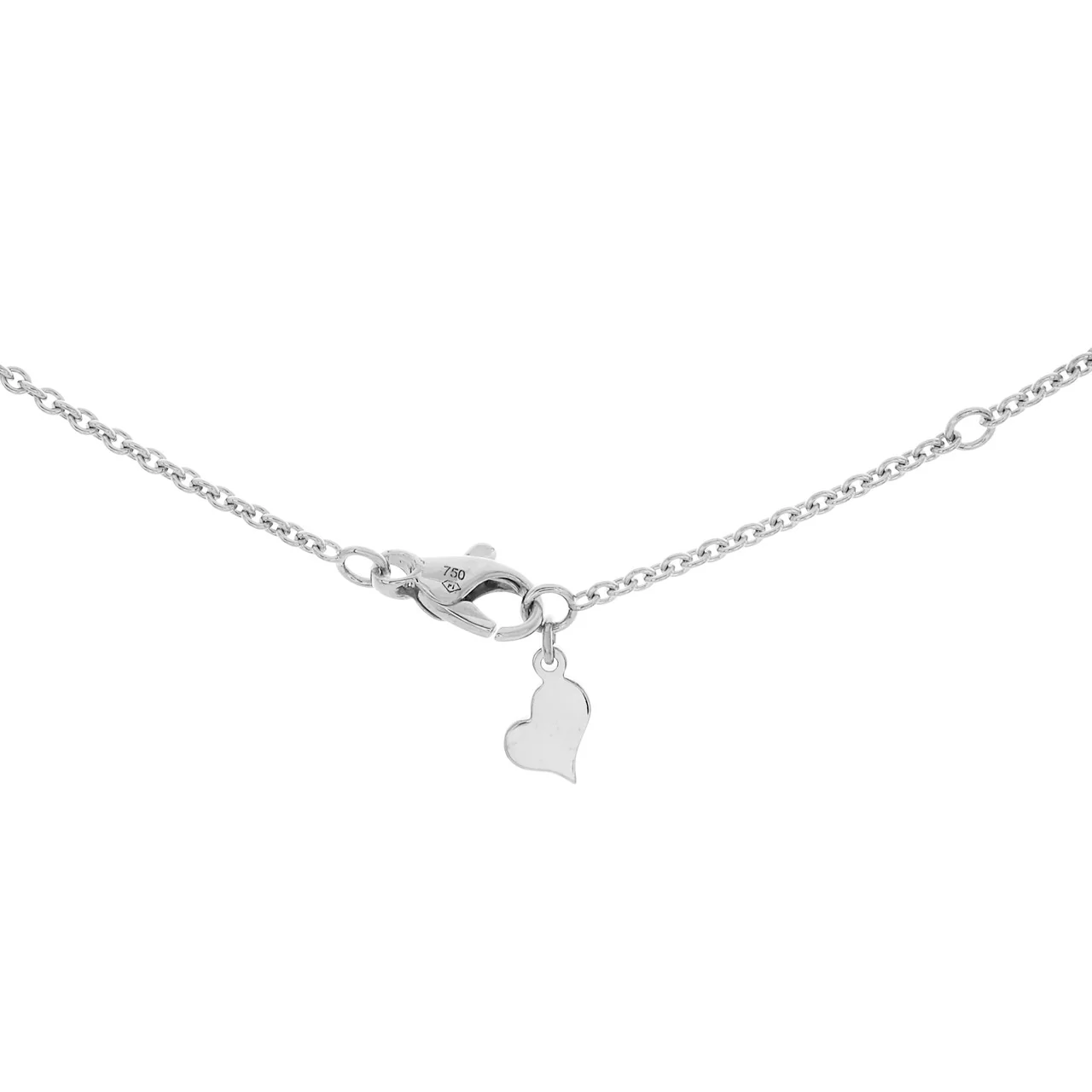 Piaget 18K White Gold Diamond Onyx Limelight Heart Pendant - Image 3