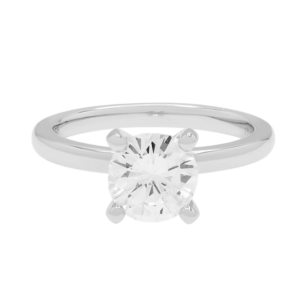 Platinum 0.95 Carat Diamond Solitaire Ring