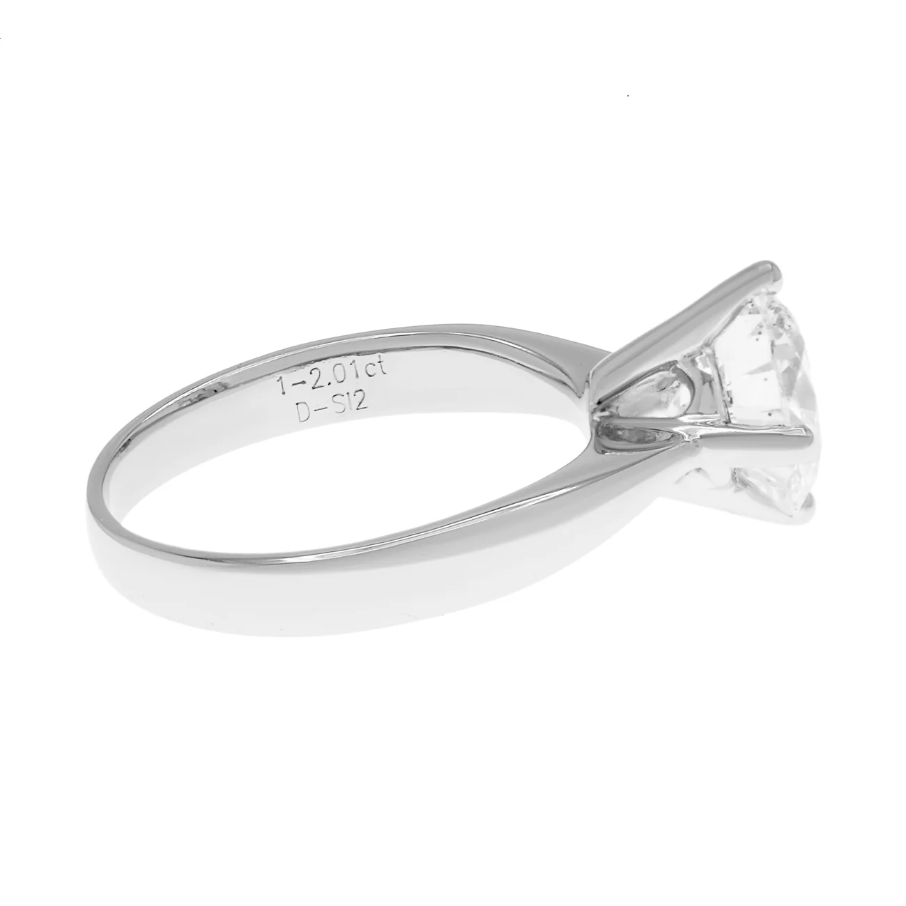 Platinum 2.01 Carat Solitaire Diamond Ring - Image 2
