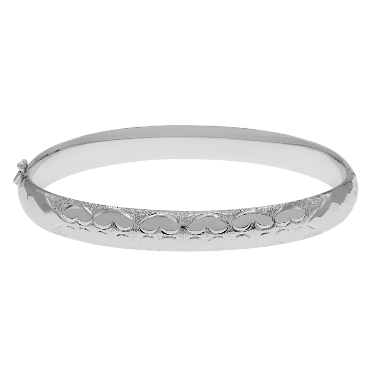 Platinum Heart Bangle