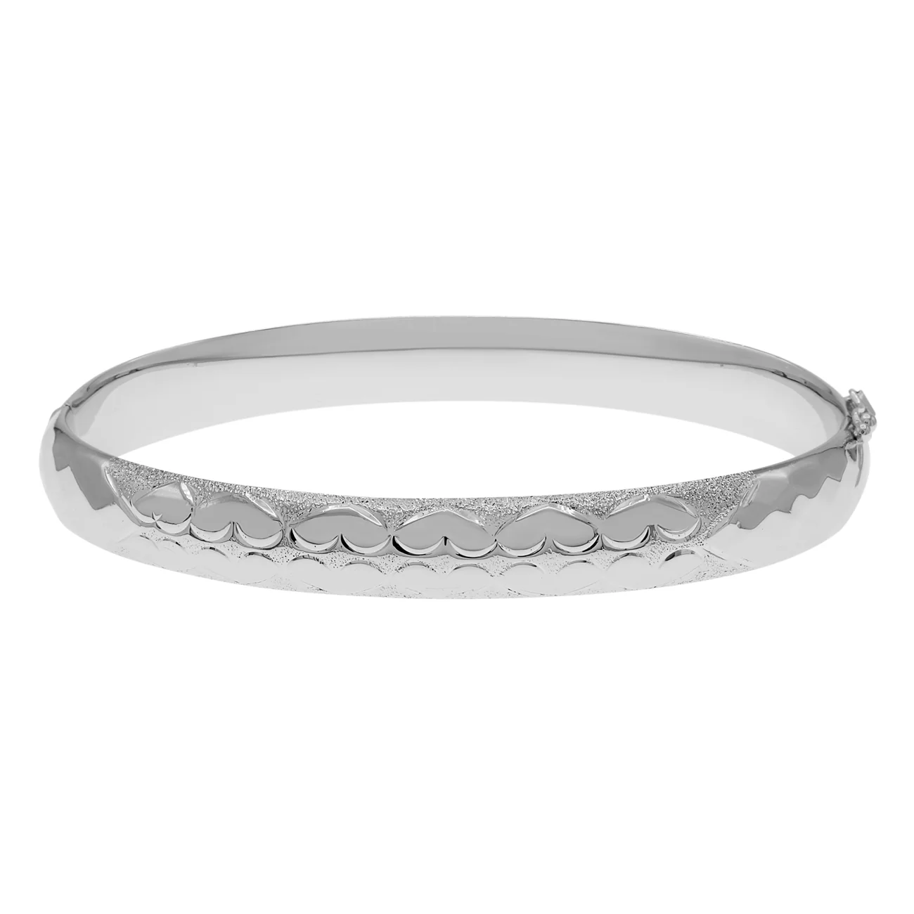 Platinum Heart Bangle - Image 2